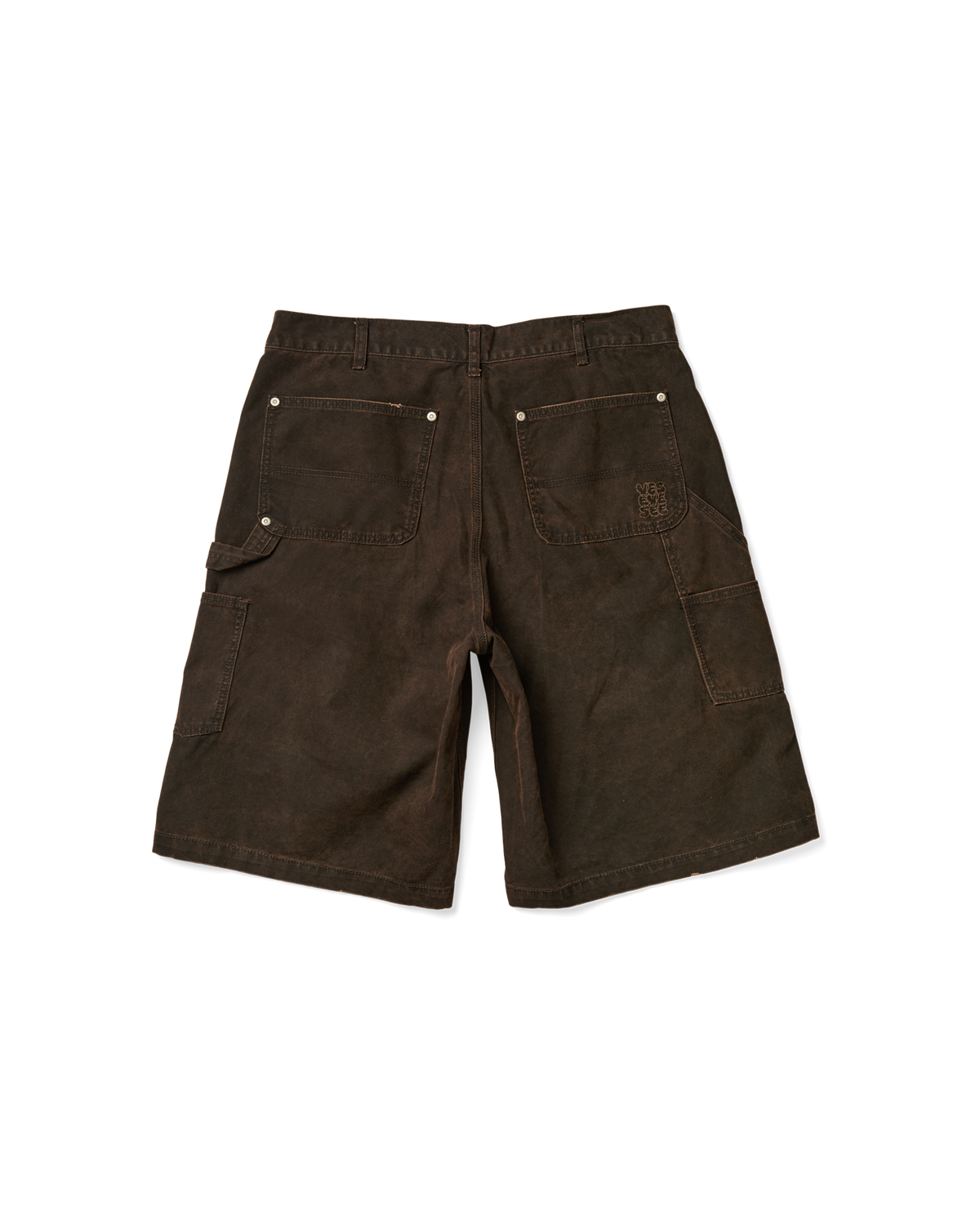 yeseyesee - Washed Canvas Carpenter Shorts (Brown) product image 2 | TRAB K-Fashion Australia