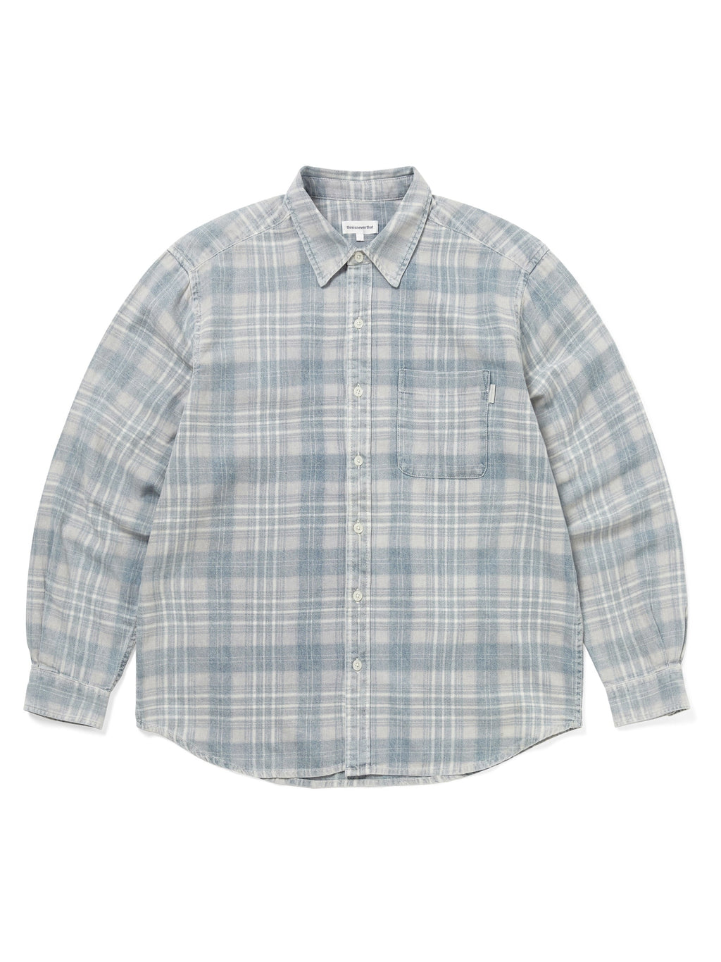 thisisneverthat - Washed Check Shirt (Blue) product image 1 | TRAB K-Fashion Australia
