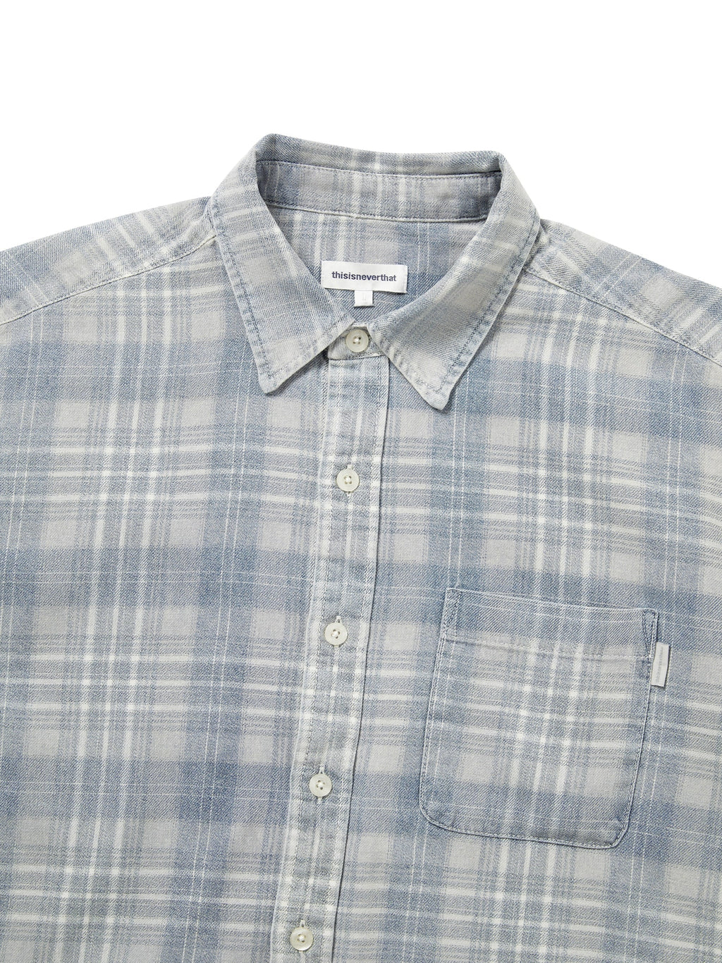 thisisneverthat - Washed Check Shirt (Blue) product image 2 | TRAB K-Fashion Australia