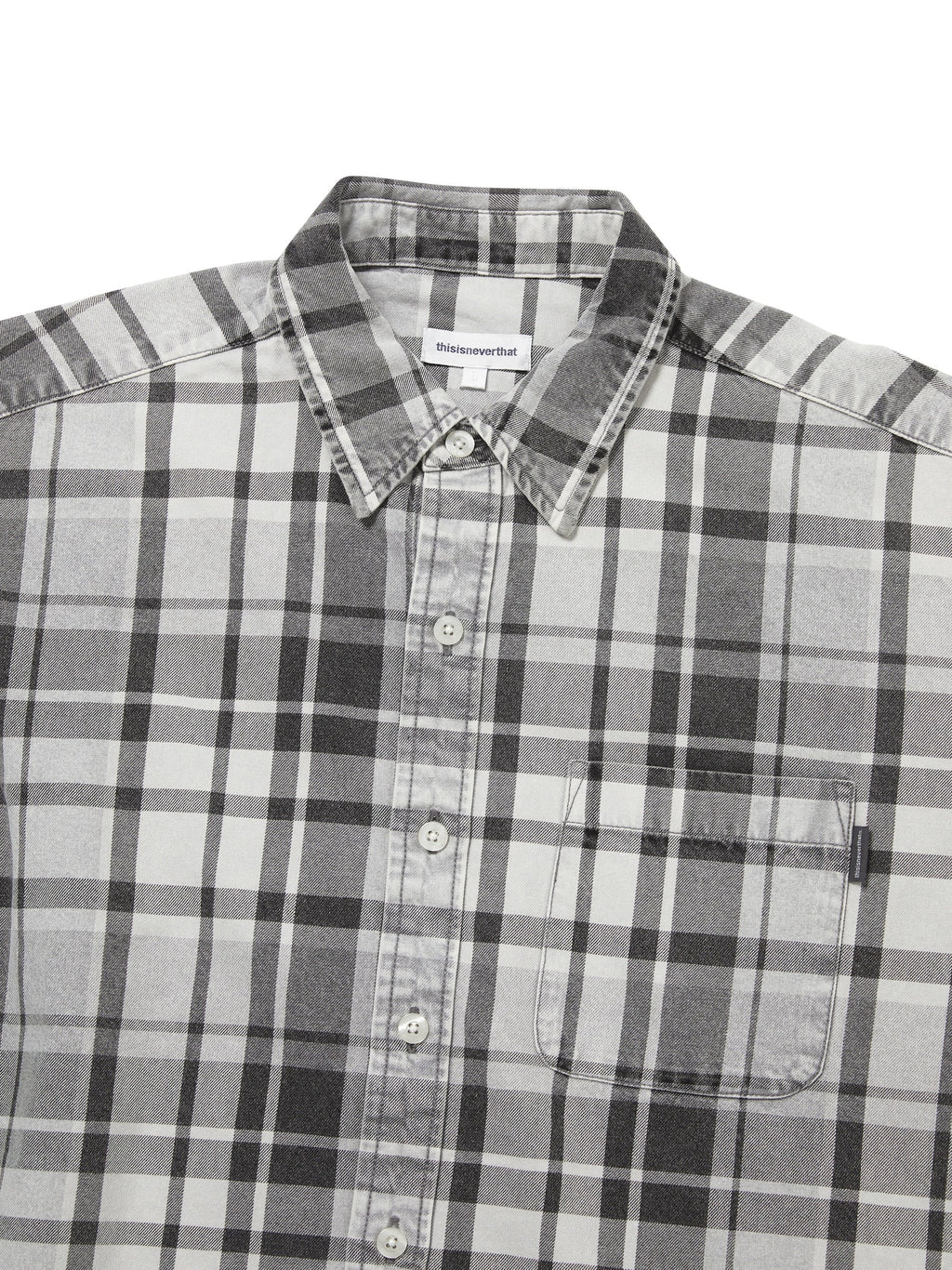 thisisneverthat - Washed Check Shirt (Grey) product image 2 | TRAB K-Fashion Australia