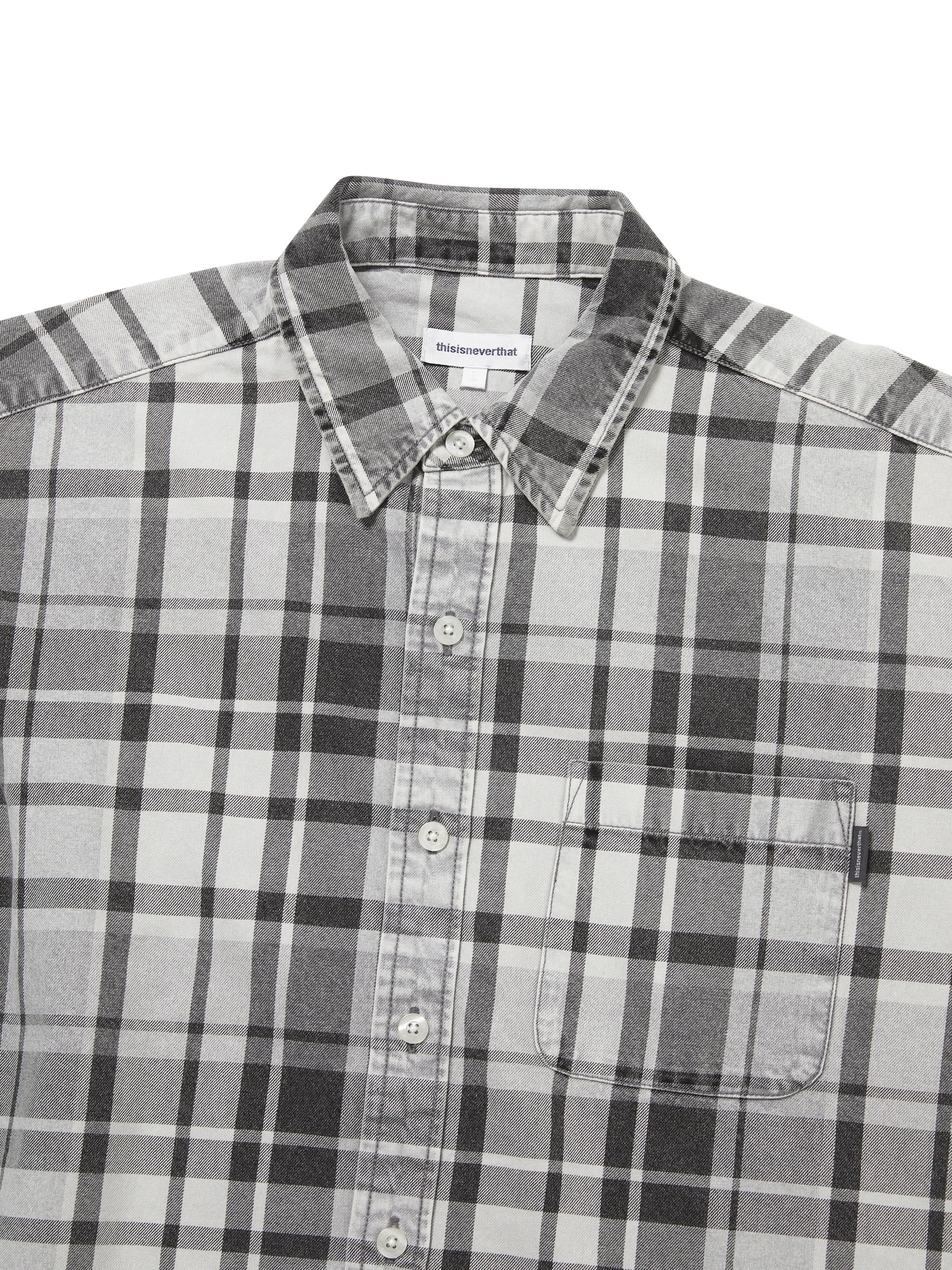 thisisneverthat - Washed Check Shirt (Grey) product image 2 | TRAB K-Fashion Australia