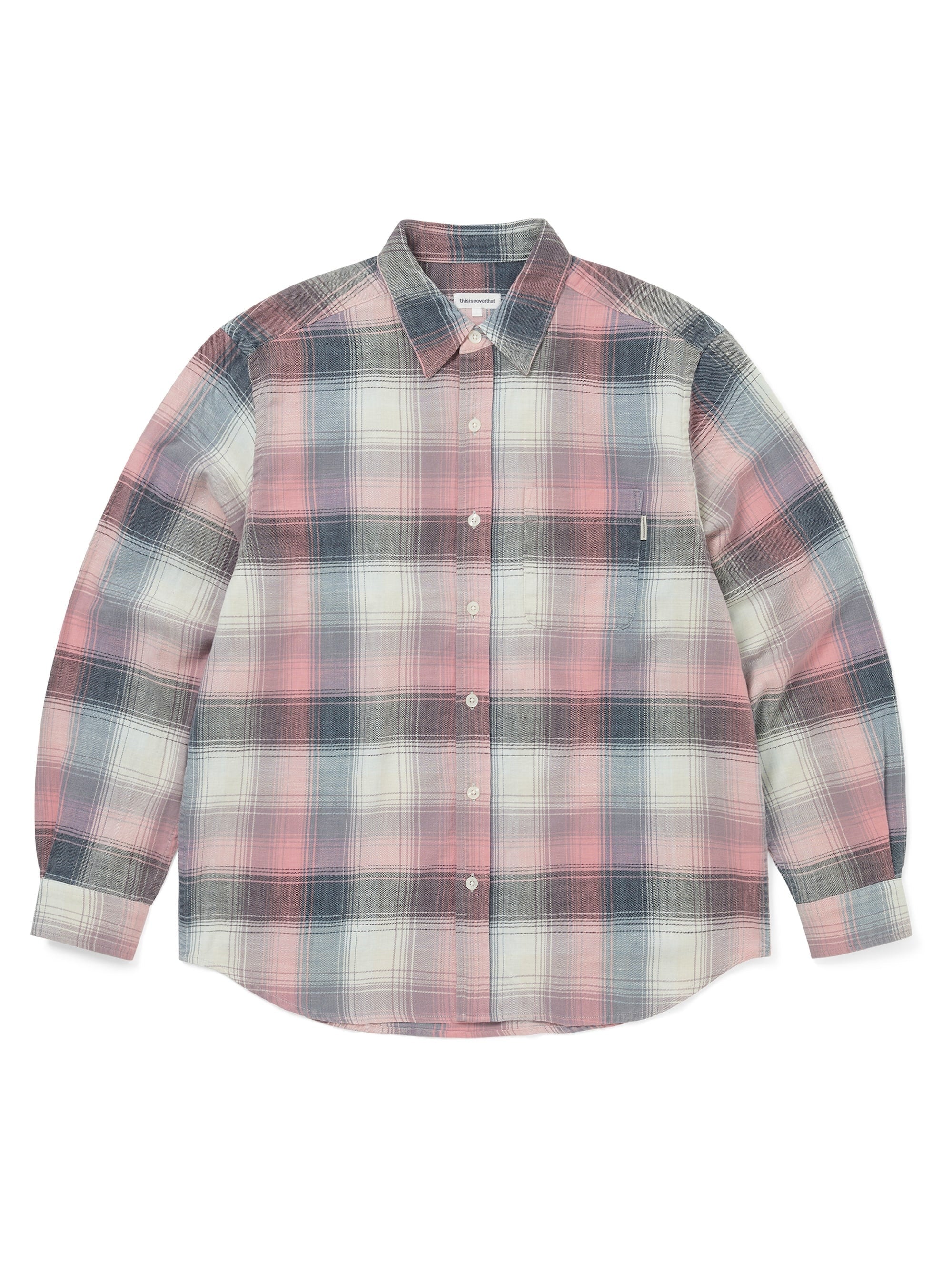 thisisneverthat - Washed Check Shirt (Pink) product image 1 | TRAB K-Fashion Australia