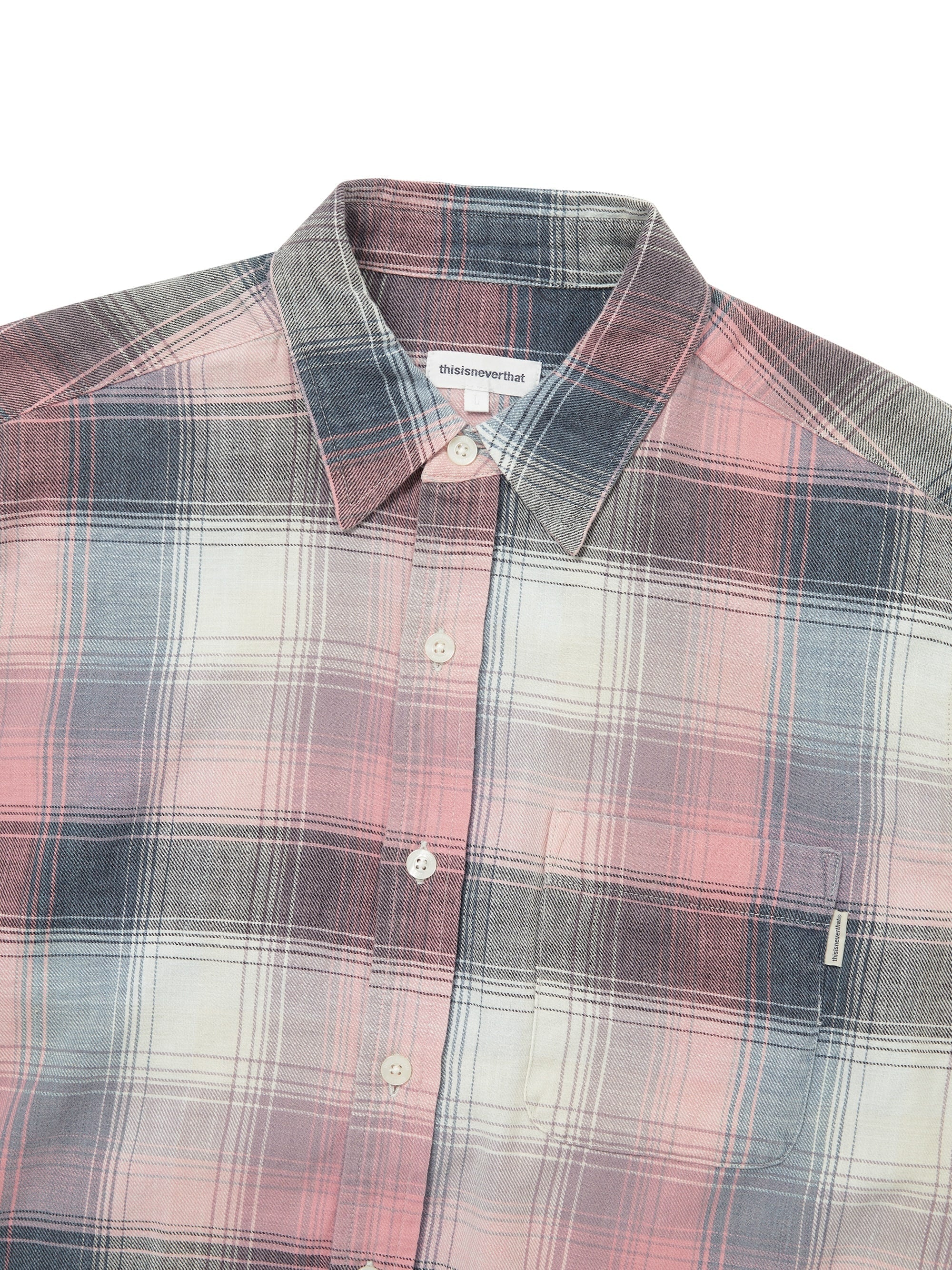 thisisneverthat - Washed Check Shirt (Pink) product image 2 | TRAB K-Fashion Australia