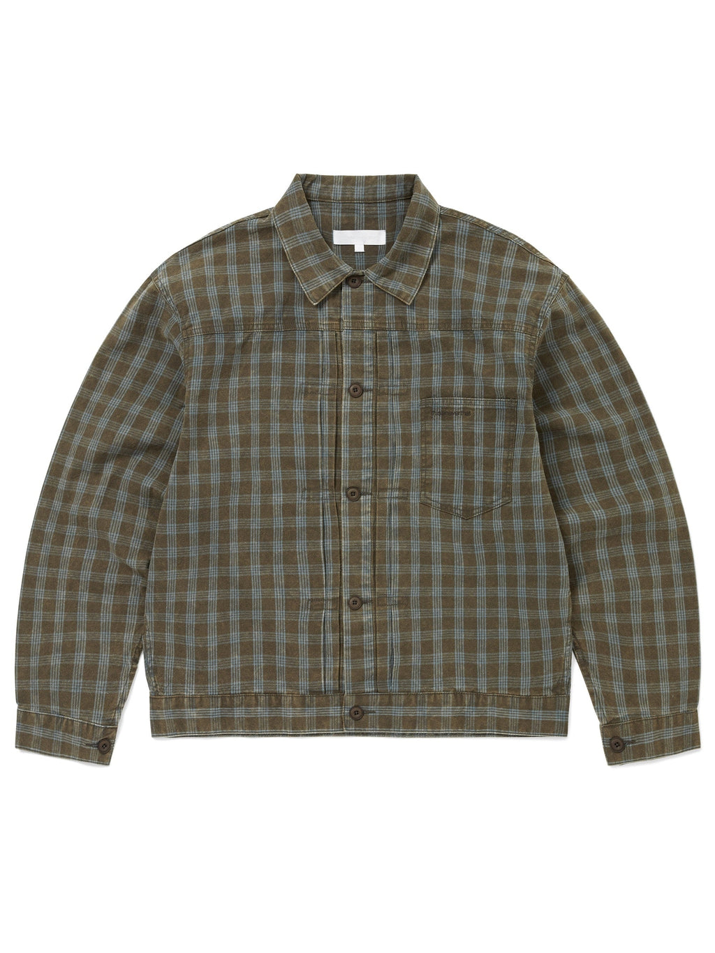 thisisneverthat - Washed Check Trucker Jacket (Brown) product image 1 | TRAB K-Fashion Australia