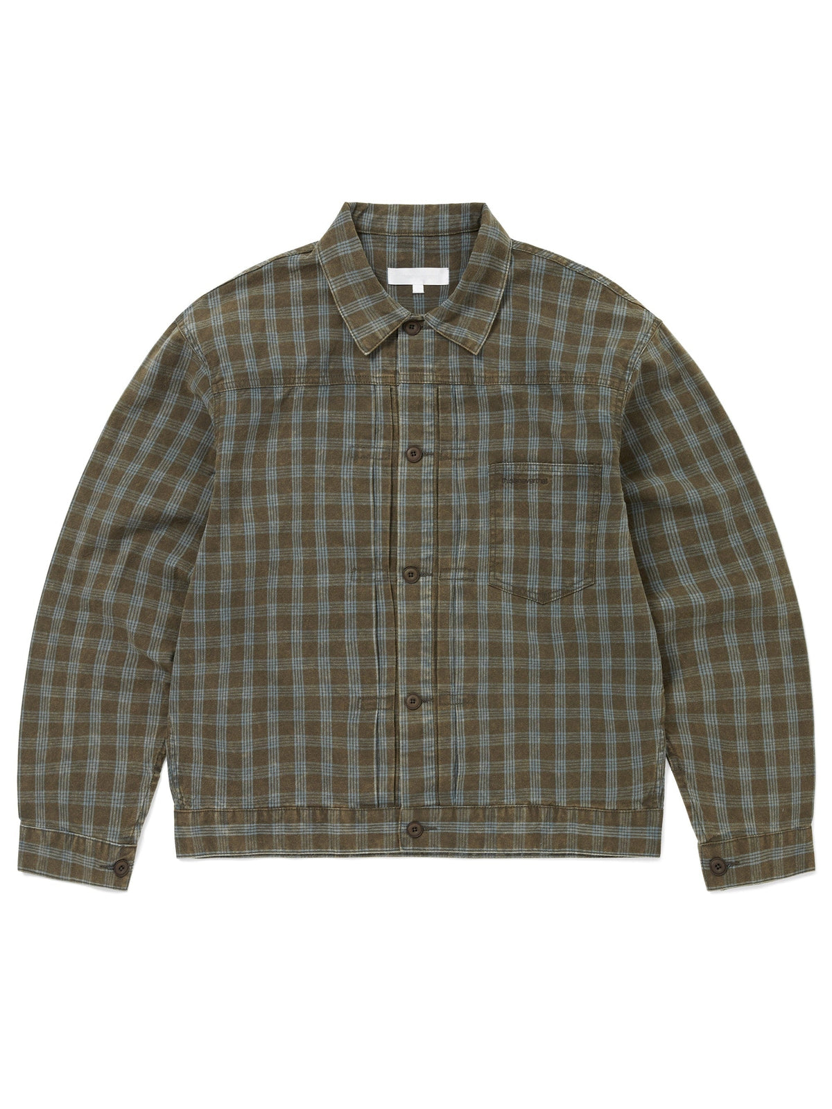 thisisneverthat - Washed Check Trucker Jacket (Brown) product image 1 | TRAB K-Fashion Australia