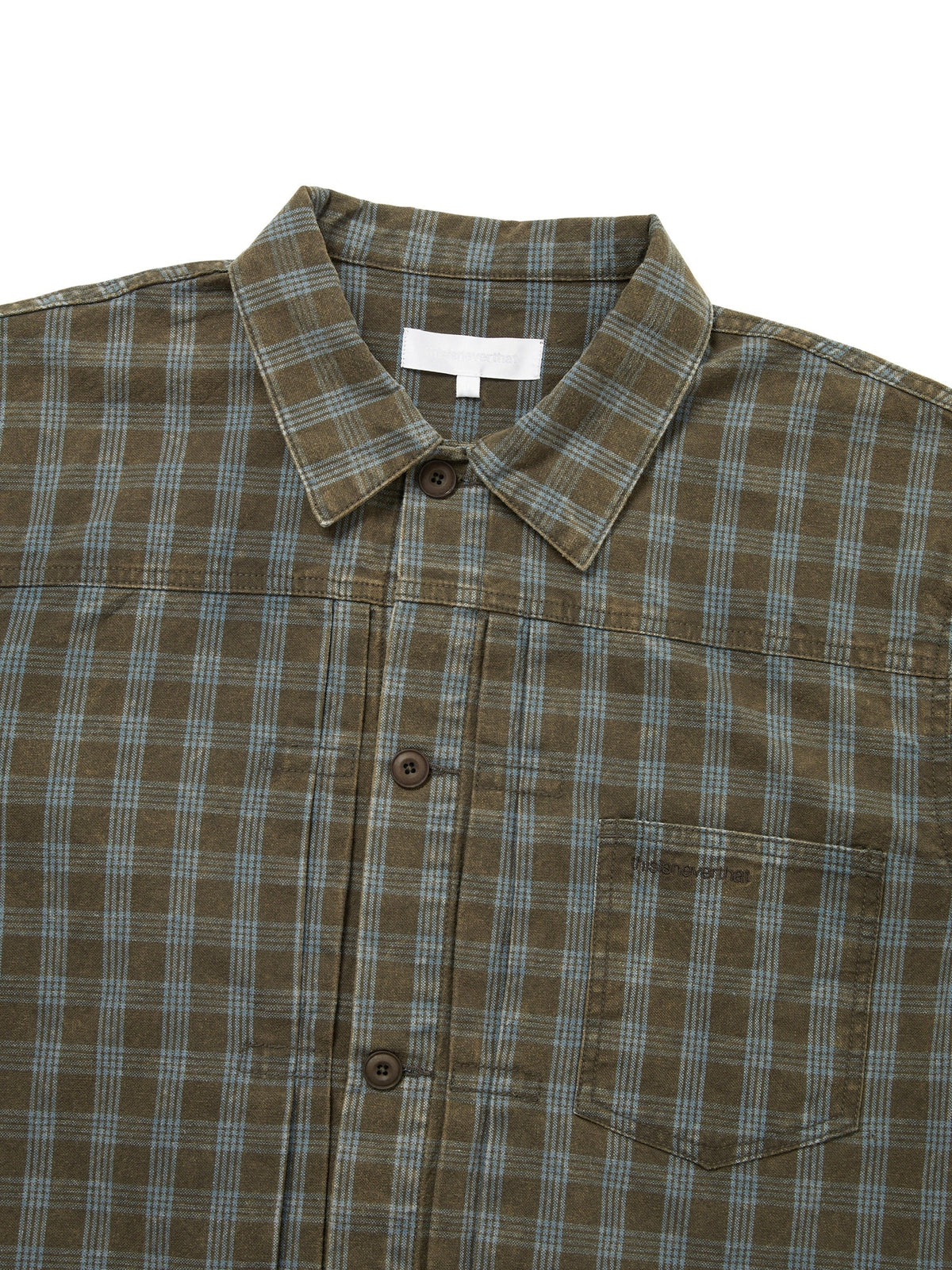 thisisneverthat - Washed Check Trucker Jacket (Brown) product image 2 | TRAB K-Fashion Australia