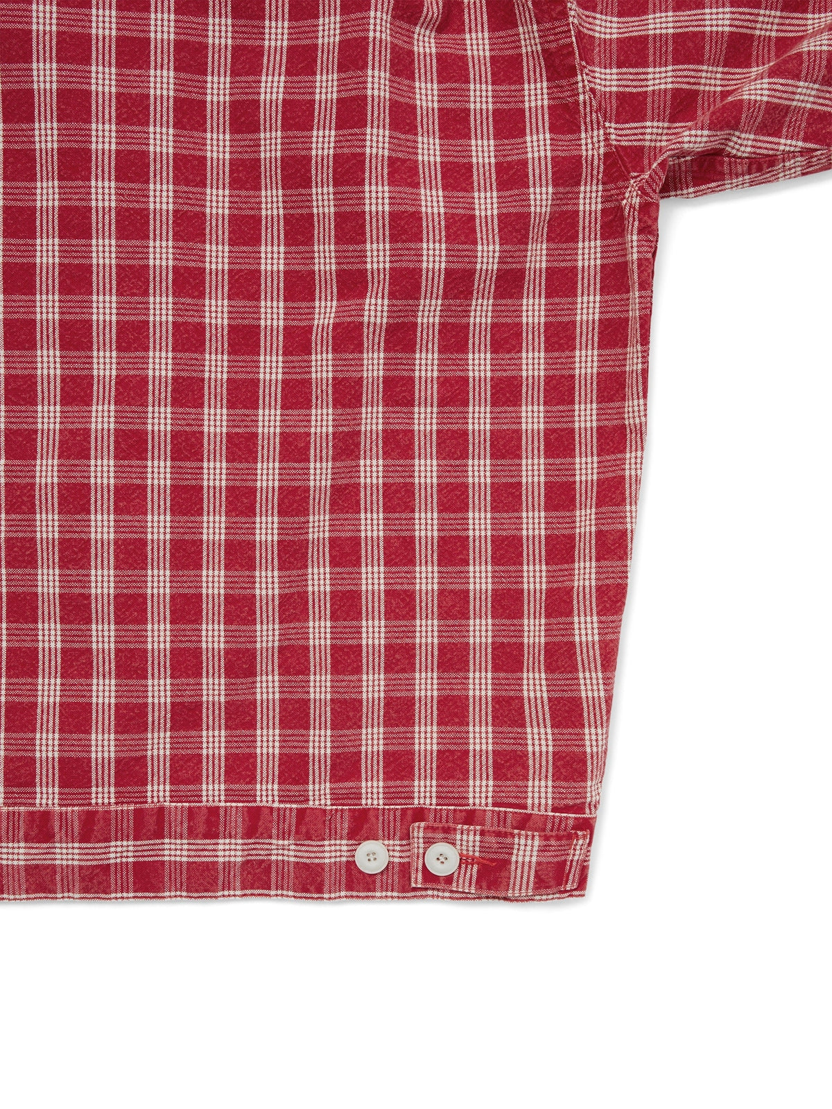 thisisneverthat - Washed Check Trucker Jacket (Red) product image 3 | TRAB K-Fashion Australia