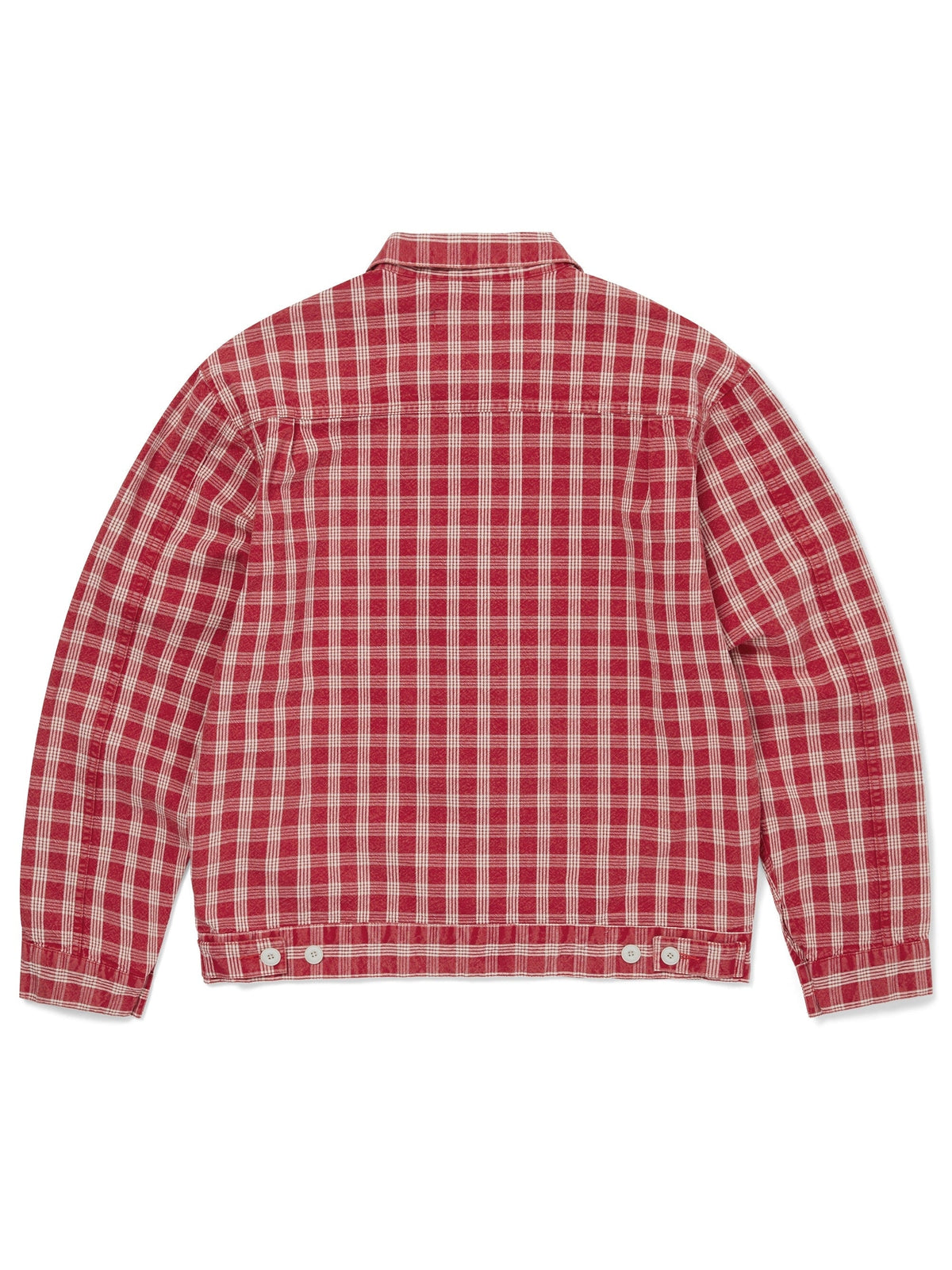 thisisneverthat - Washed Check Trucker Jacket (Red) product image 4 | TRAB K-Fashion Australia