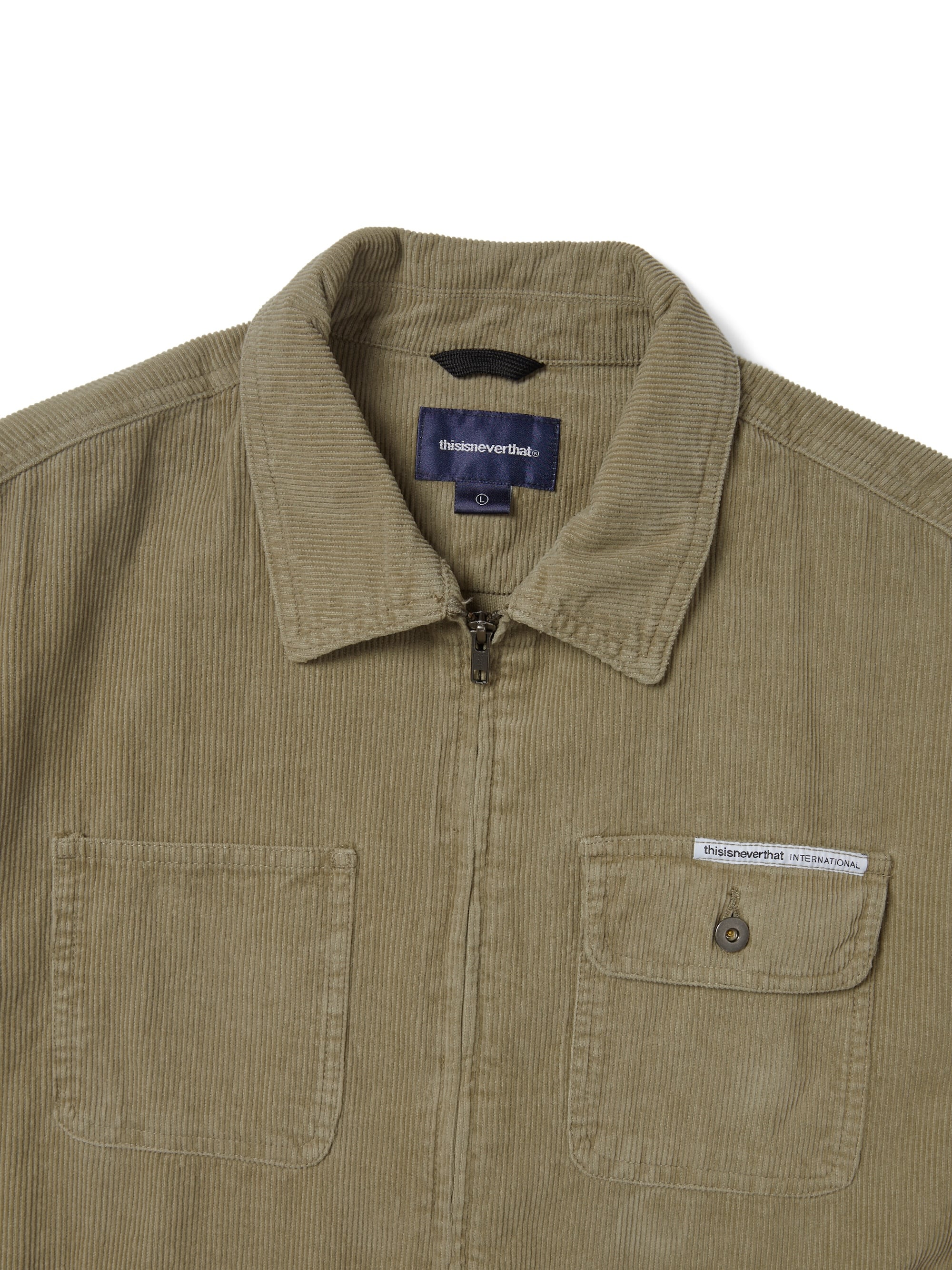 thisisneverthat - Washed Corduroy Zip Jacket (Khaki) product image 2 | TRAB K-Fashion Australia