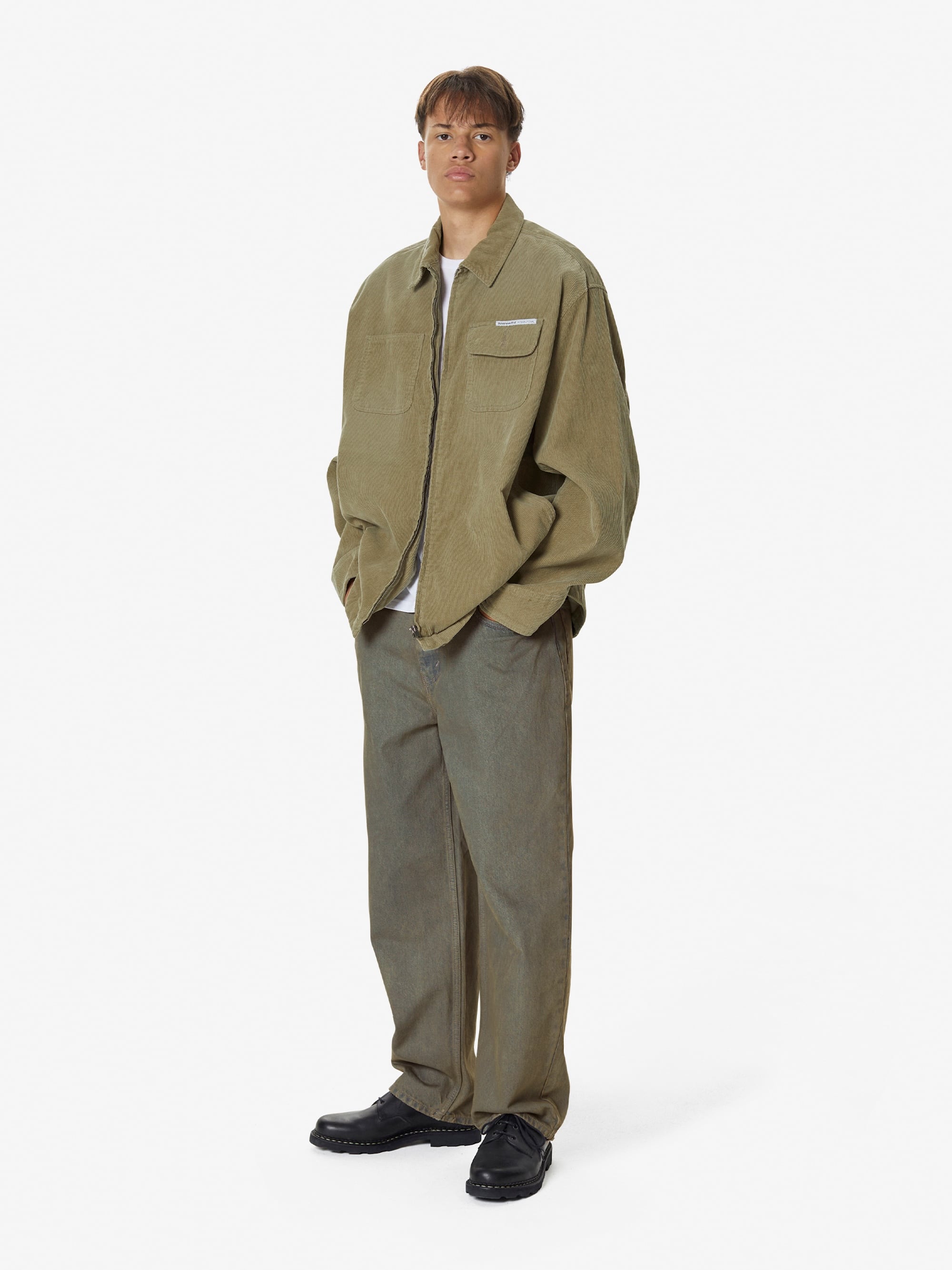 thisisneverthat - Washed Corduroy Zip Jacket (Khaki) product image 7 | TRAB K-Fashion Australia