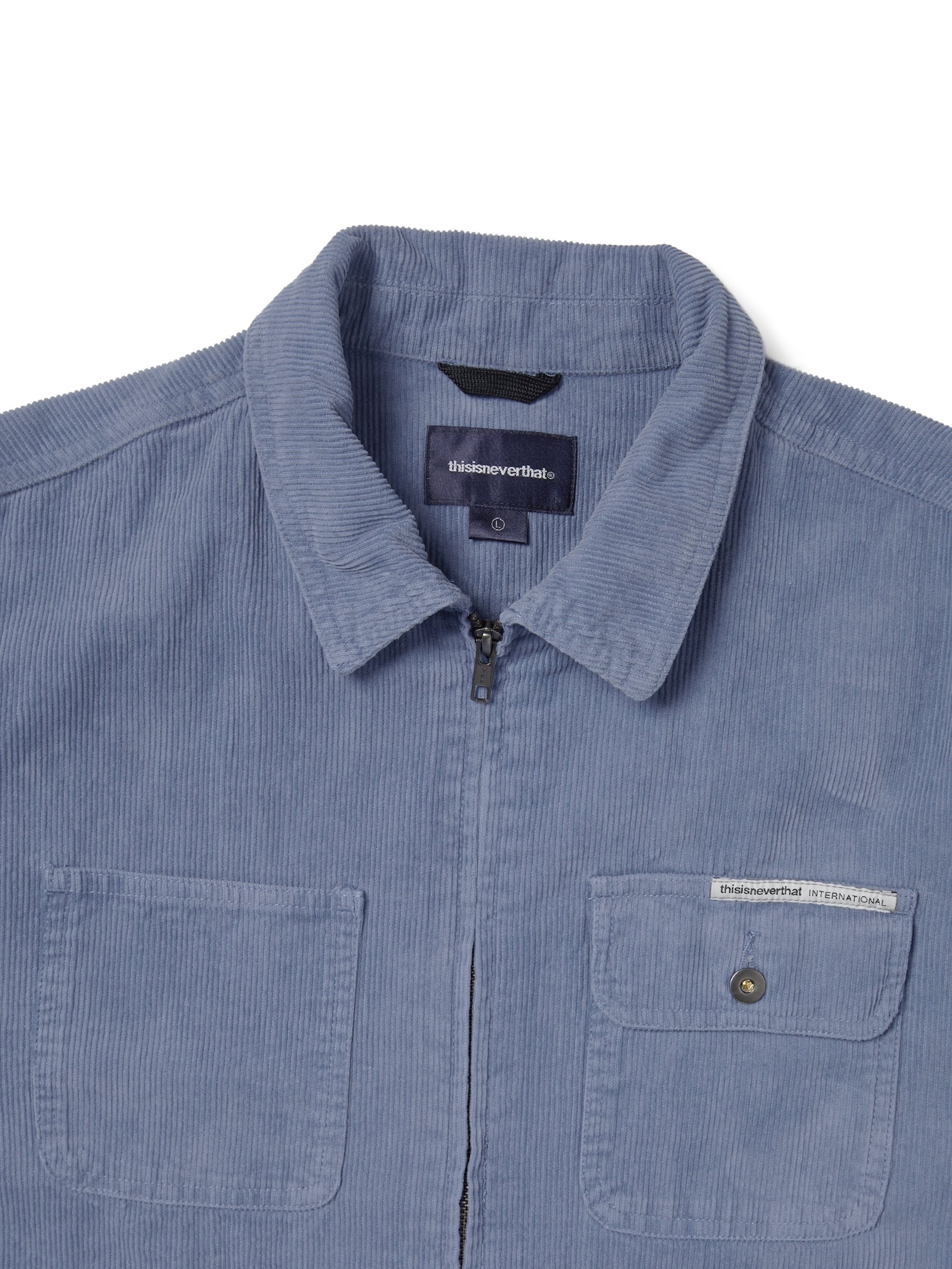 thisisneverthat - Washed Corduroy Zip Jacket (Light Indigo) product image 2 | TRAB K-Fashion Australia