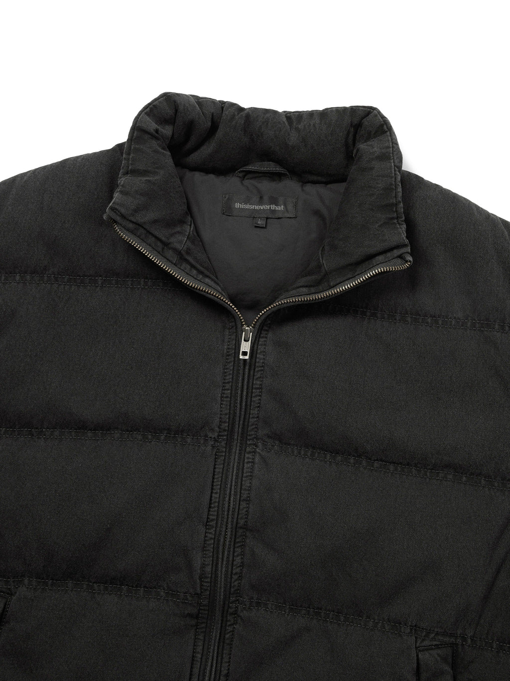 thisisneverthat - Washed Denim Down Jacket (Black) product image 2 | TRAB K-Fashion Australia