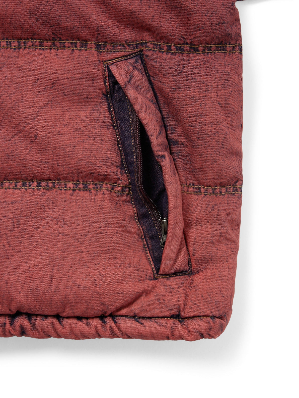thisisneverthat - Washed Denim Down Jacket (Red) product image 3 | TRAB K-Fashion Australia