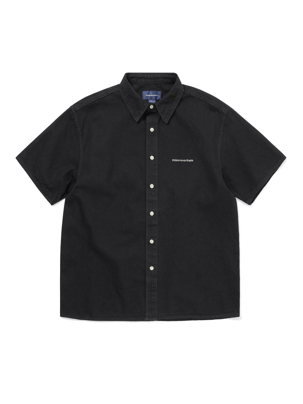 thisisneverthat - Washed Denim S/S Shirt (Black) product image 1 | TRAB K-Fashion Australia