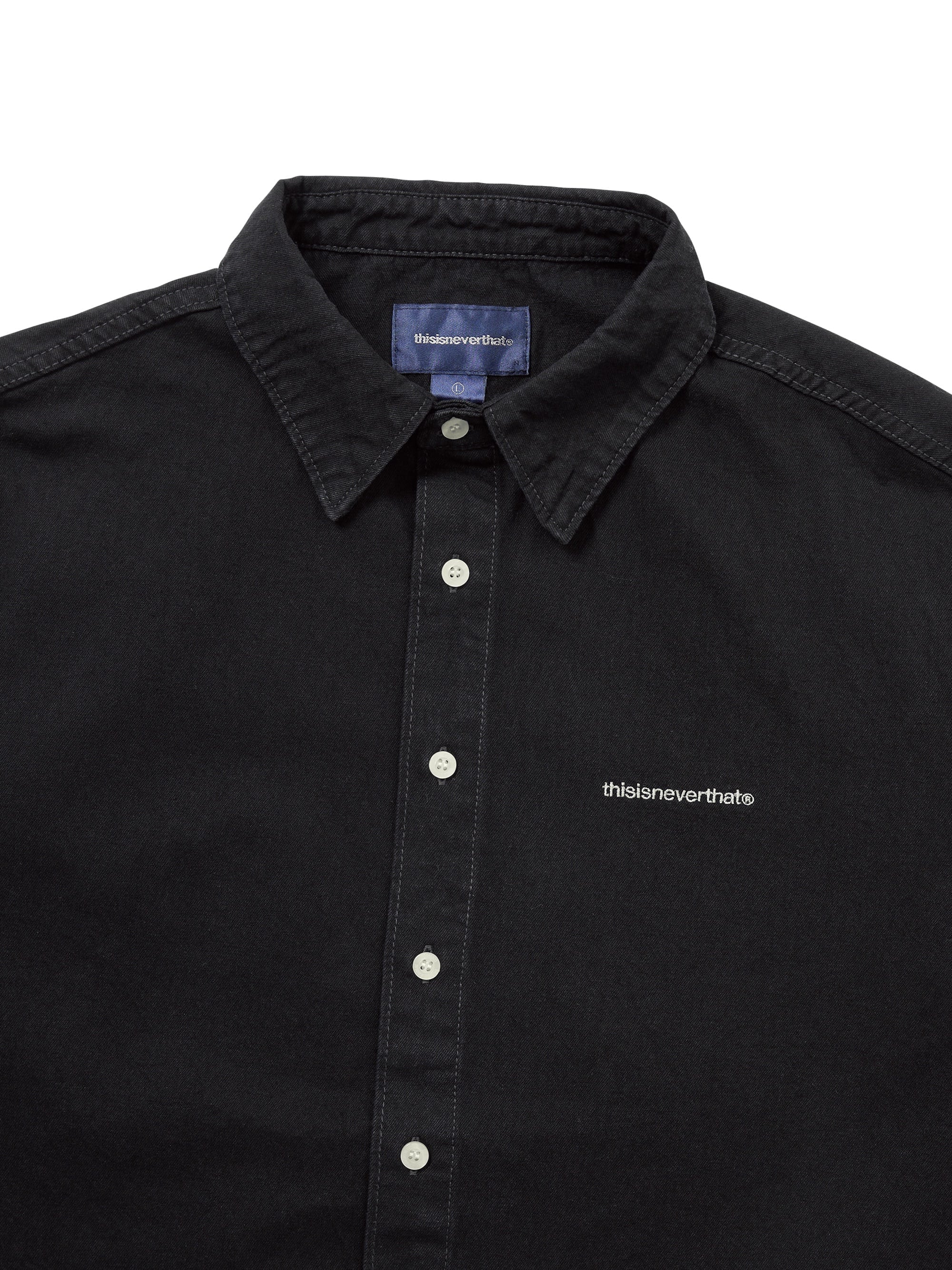 thisisneverthat - Washed Denim S/S Shirt (Dusty Black) product image 2 | TRAB K-Fashion Australia