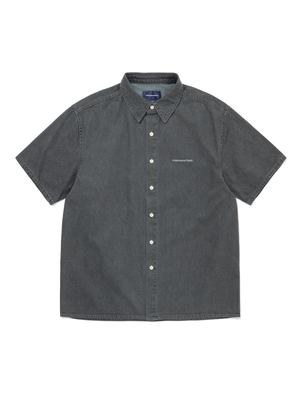 thisisneverthat - Washed Denim S/S Shirt (Dusty Grey) product image 1 | TRAB K-Fashion Australia