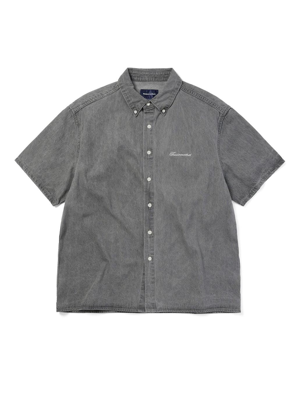 thisisneverthat - Washed Denim S/S Shirt (Washed Grey) product image 1 | TRAB K-Fashion Australia