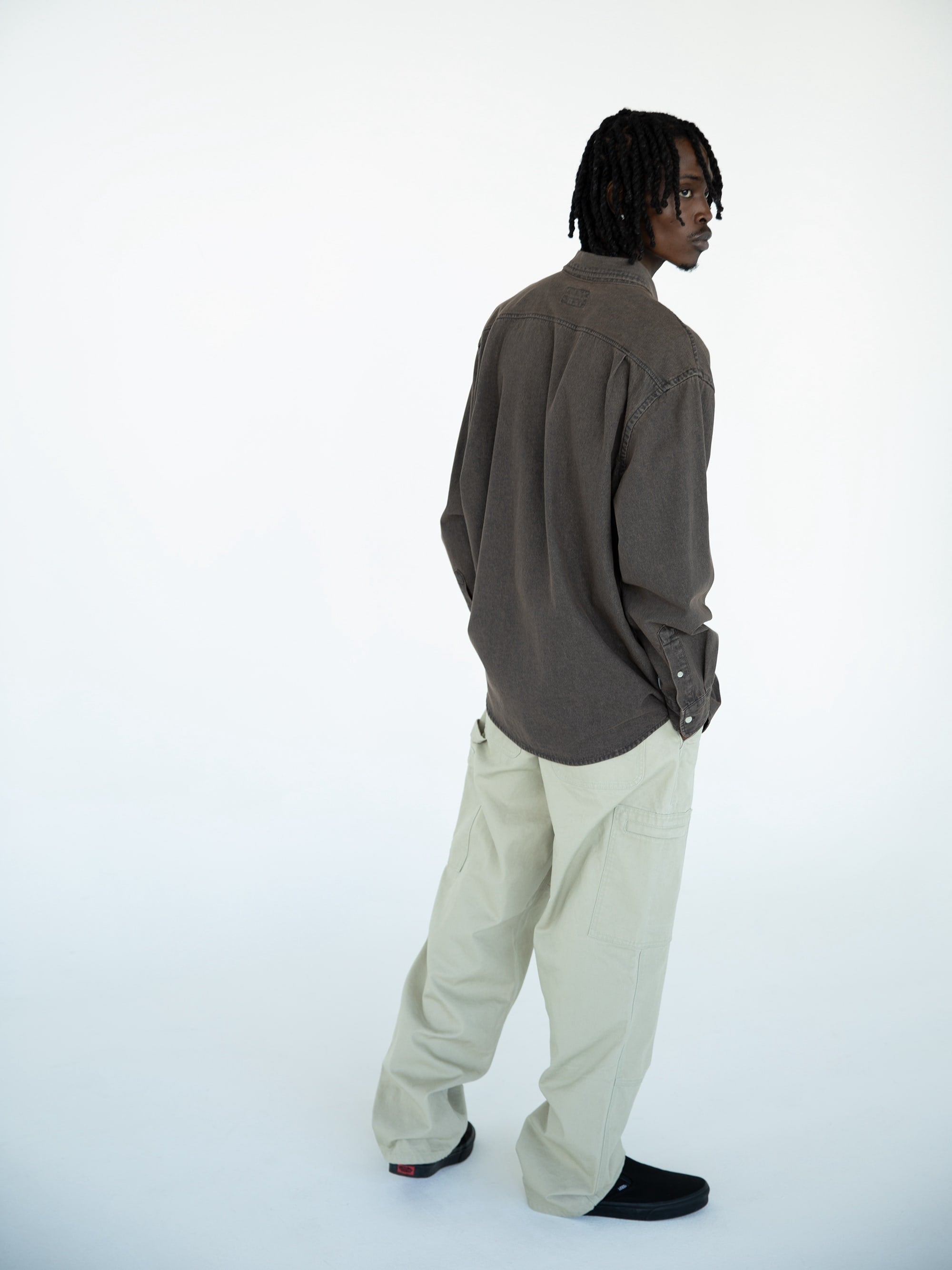 thisisneverthat - Washed Denim Shirt (Brown) product image 4 | TRAB K-Fashion Australia