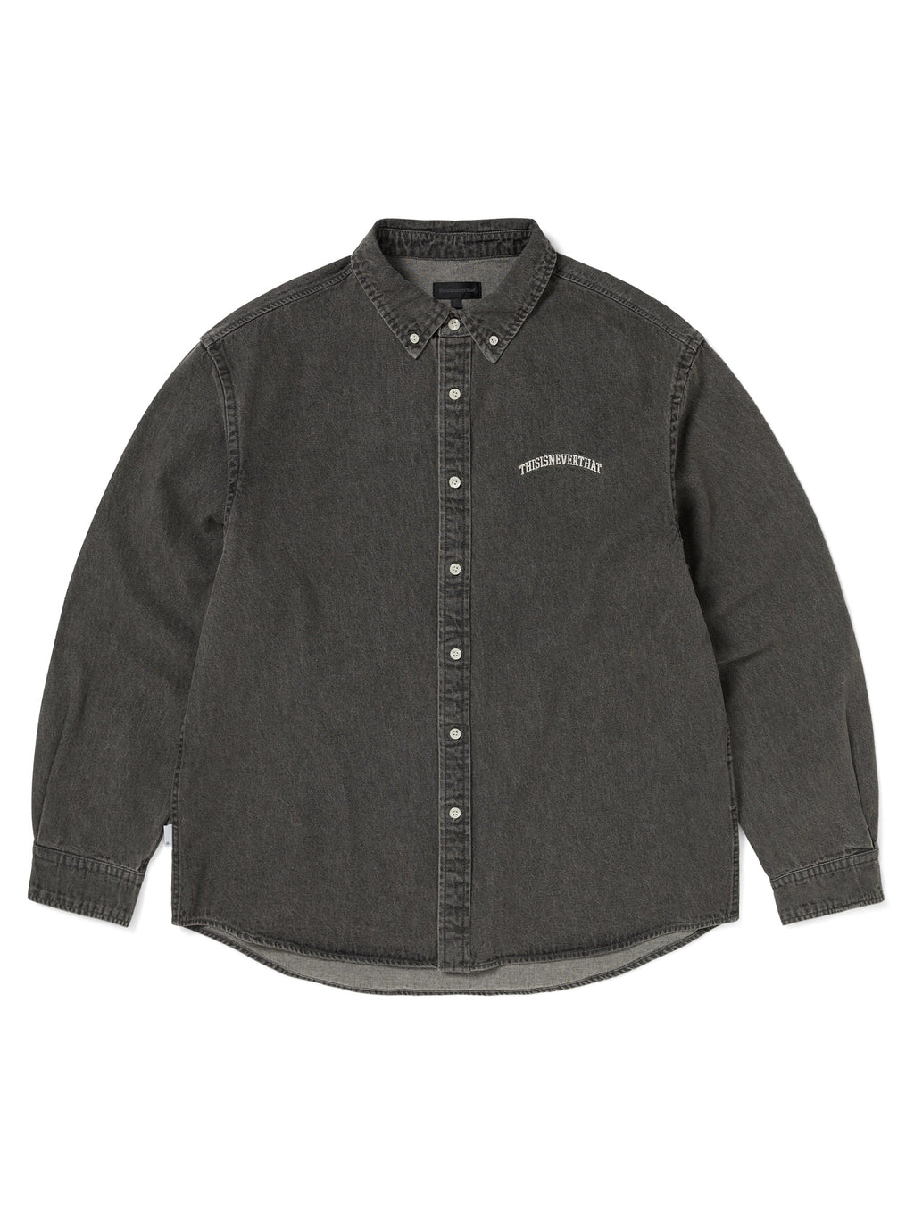 thisisneverthat - Washed Denim Shirt (Dark Brown) product image 1 | TRAB K-Fashion Australia