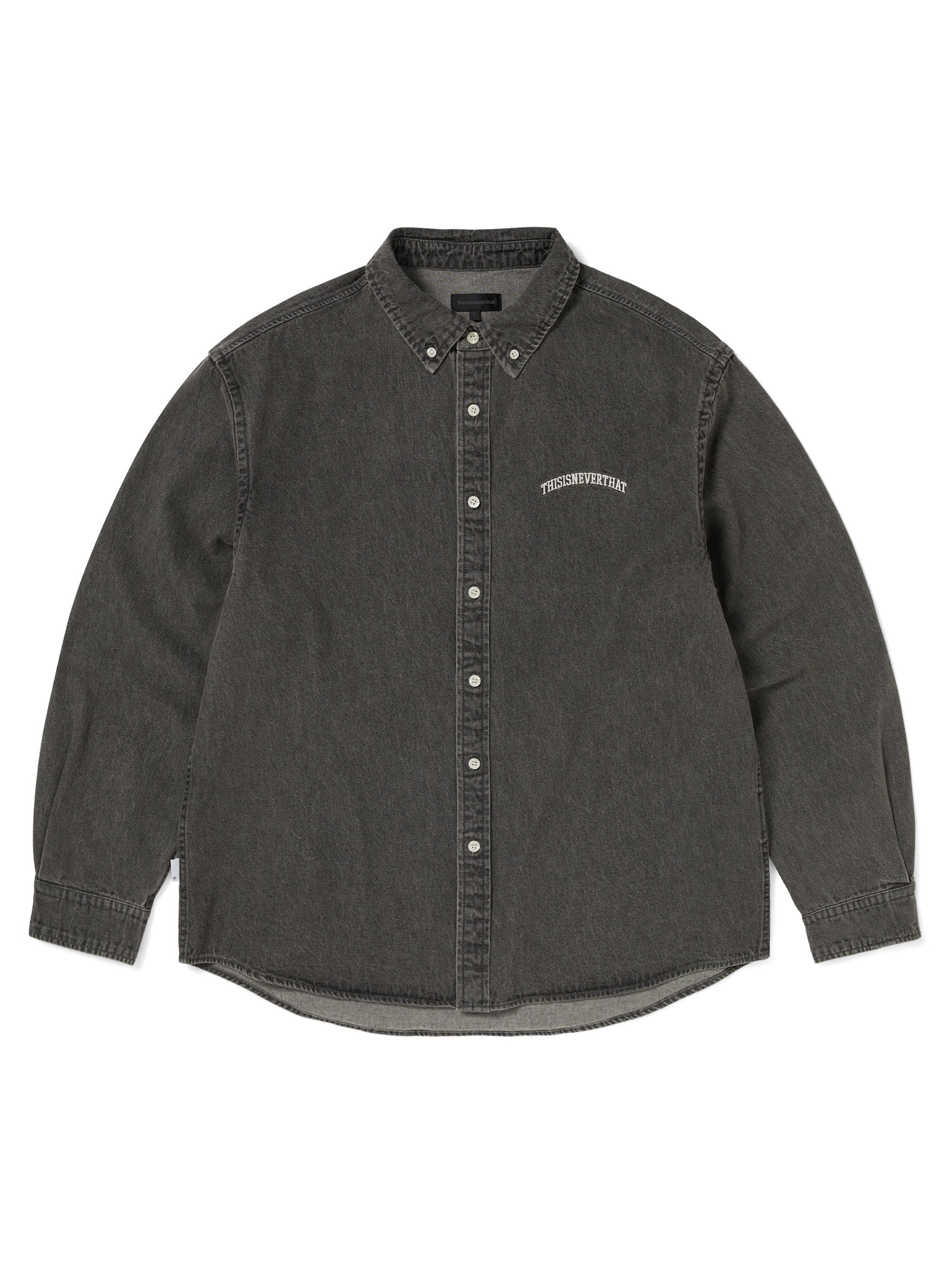 thisisneverthat - Washed Denim Shirt (Dark Brown) product image 1 | TRAB K-Fashion Australia