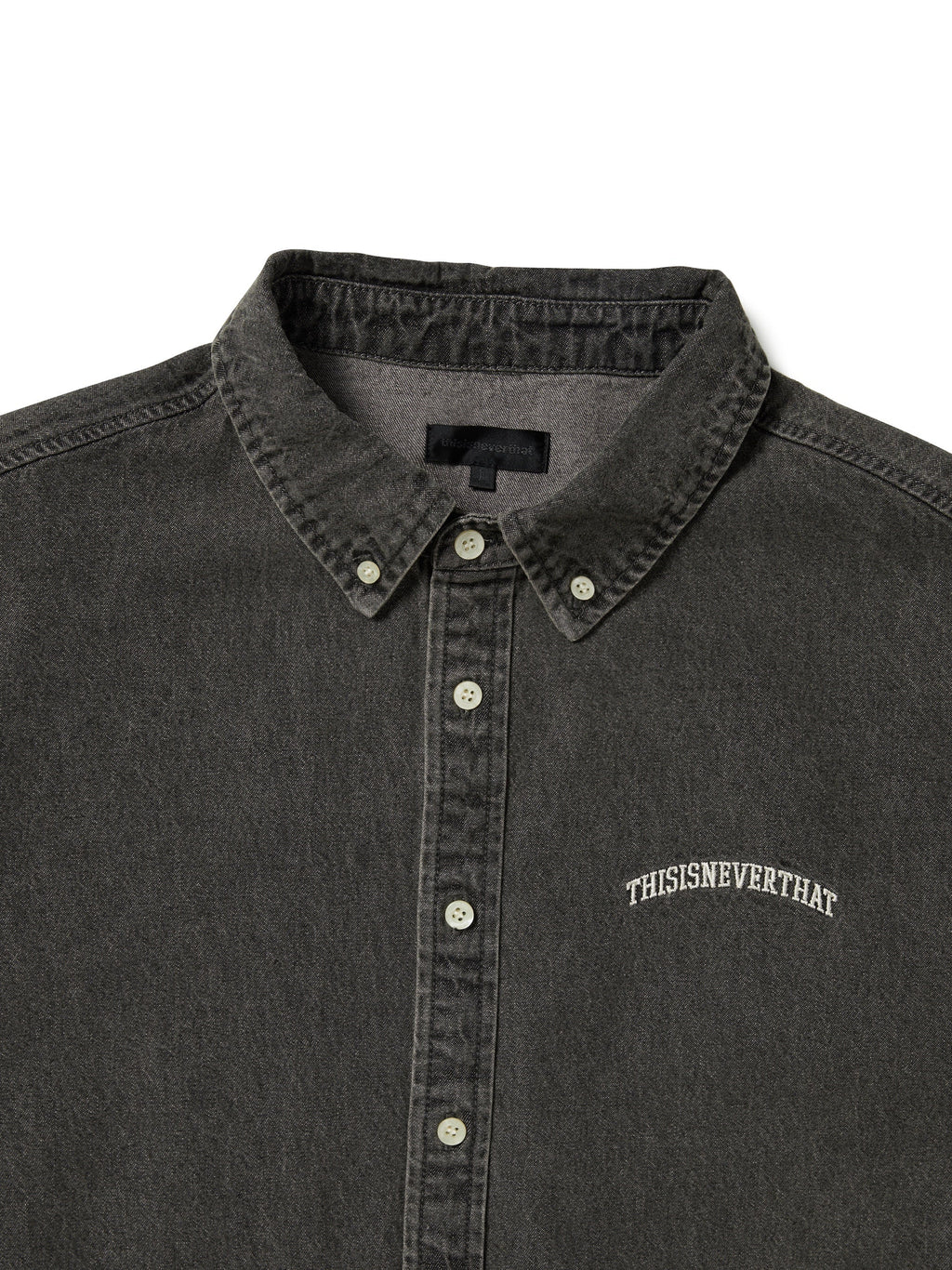 thisisneverthat - Washed Denim Shirt (Dark Brown) product image 2 | TRAB K-Fashion Australia