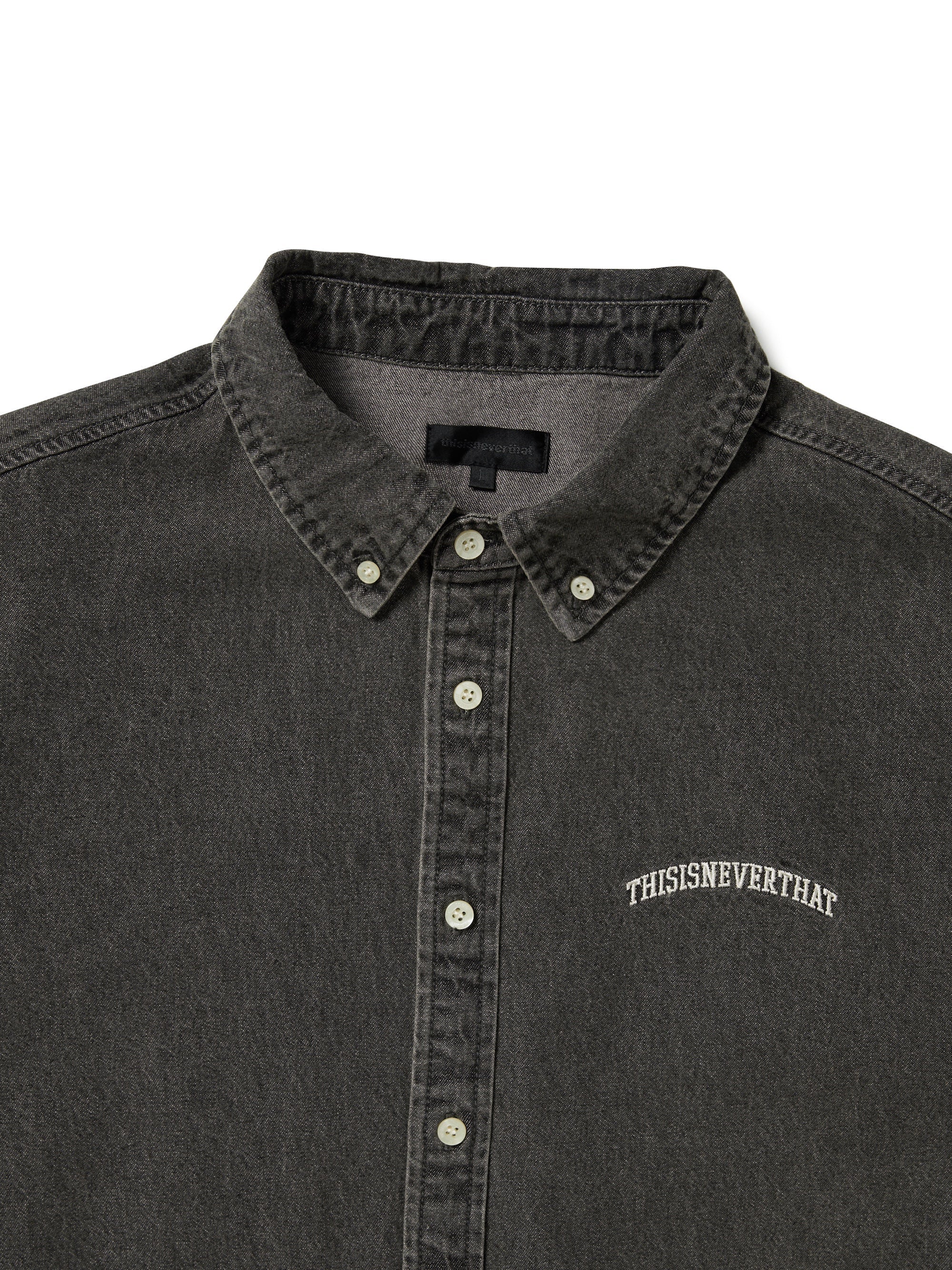 thisisneverthat - Washed Denim Shirt (Dark Brown) product image 2 | TRAB K-Fashion Australia