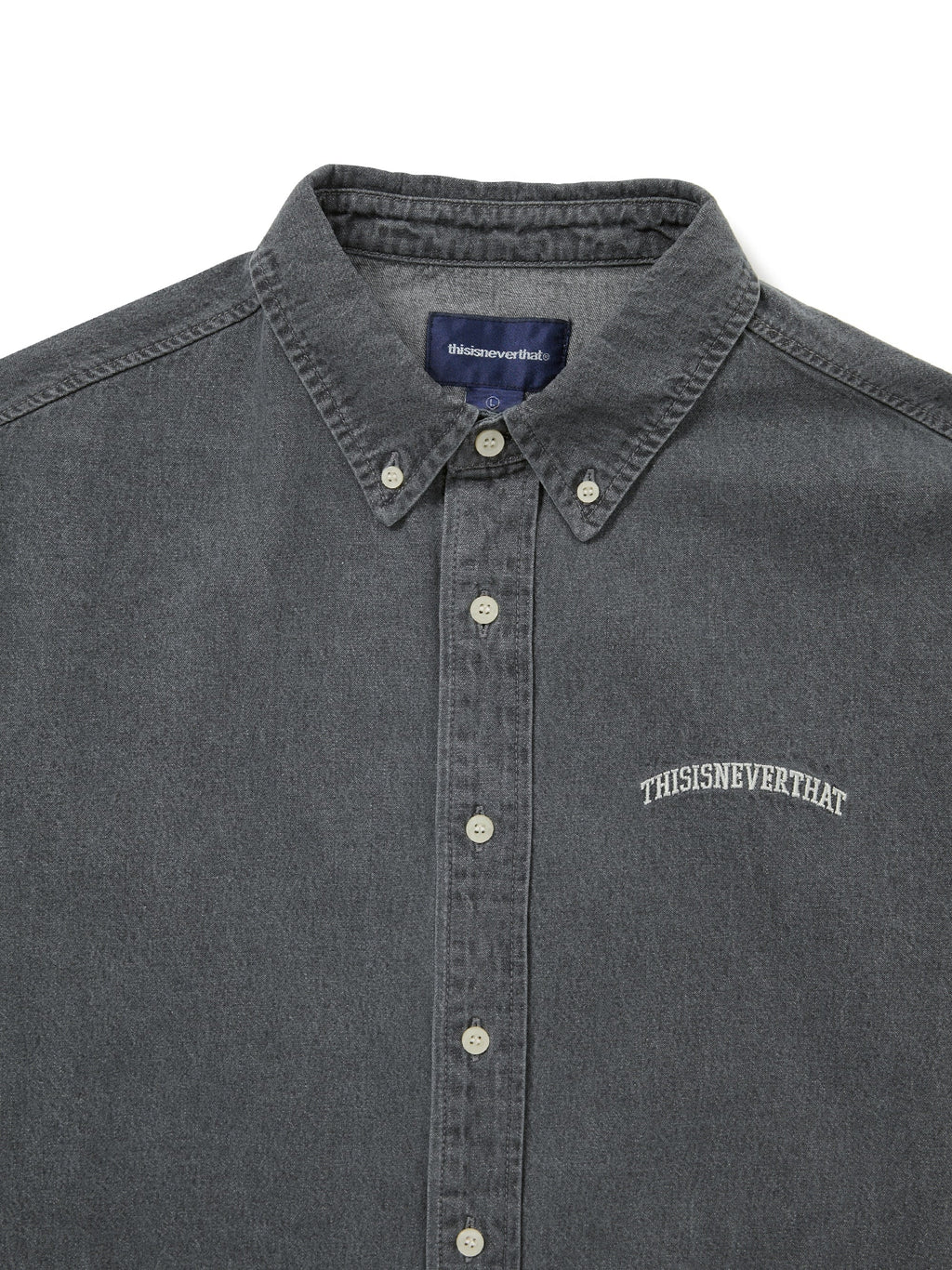 thisisneverthat - Washed Denim Shirt (Dusty Grey) product image 2 | TRAB K-Fashion Australia