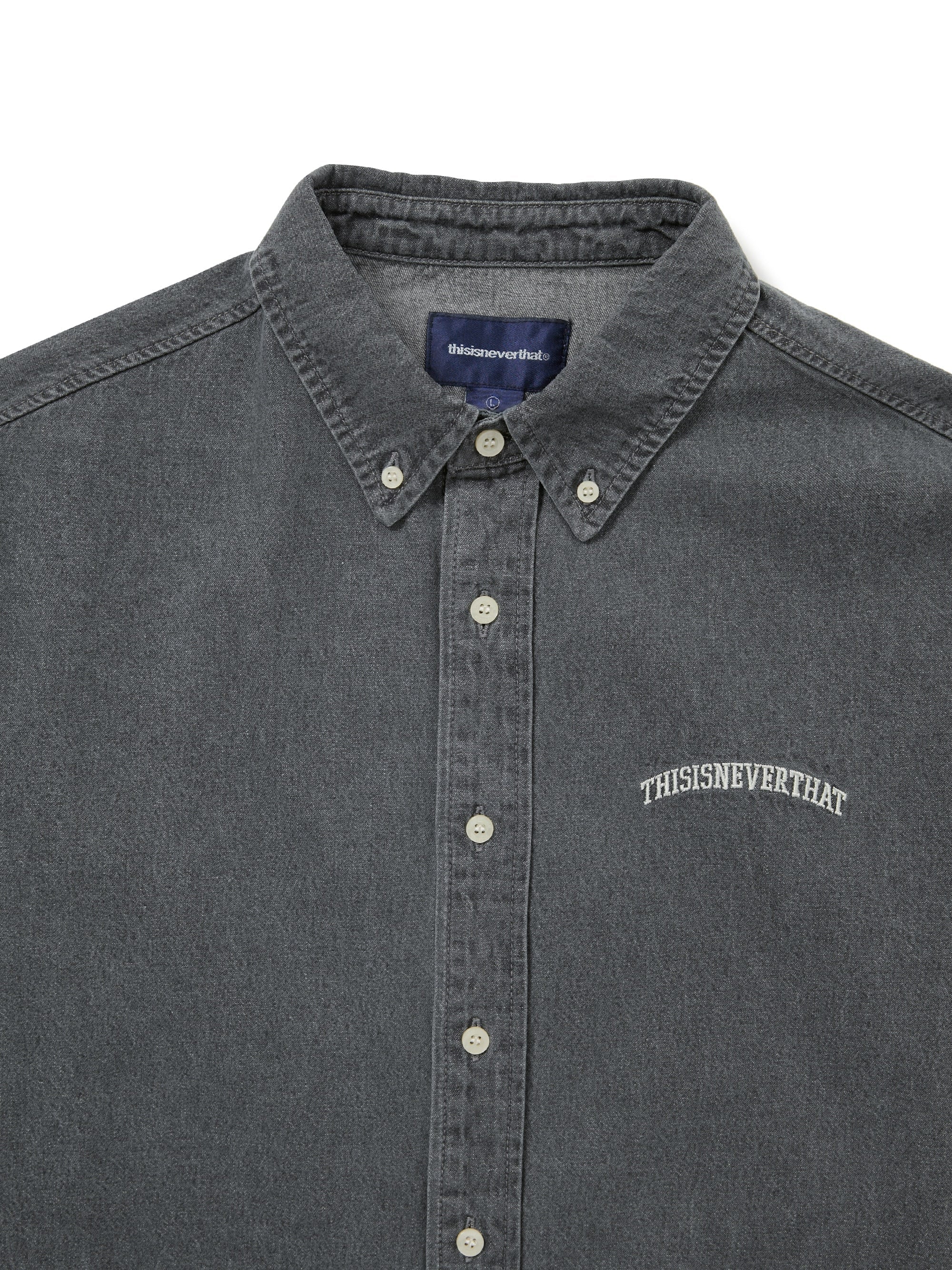 thisisneverthat - Washed Denim Shirt (Dusty Grey) product image 2 | TRAB K-Fashion Australia