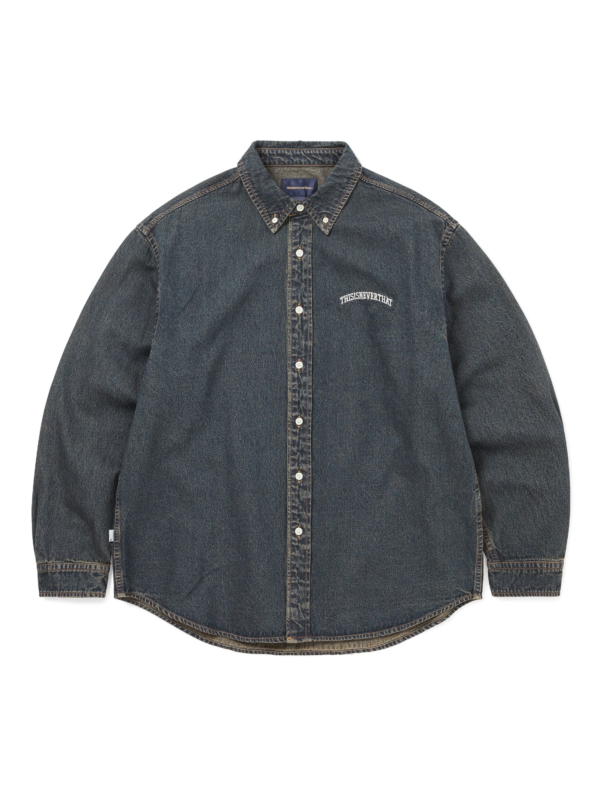thisisneverthat - Washed Denim Shirt (Dusty Mud) product image 1 | TRAB K-Fashion Australia