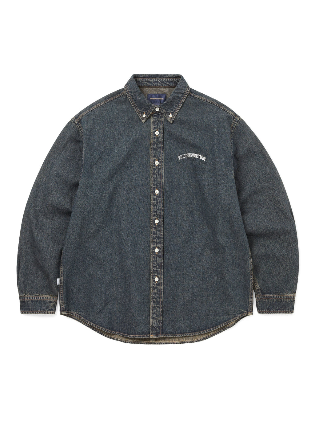 thisisneverthat - Washed Denim Shirt (Dusty Mud) product image 1 | TRAB K-Fashion Australia