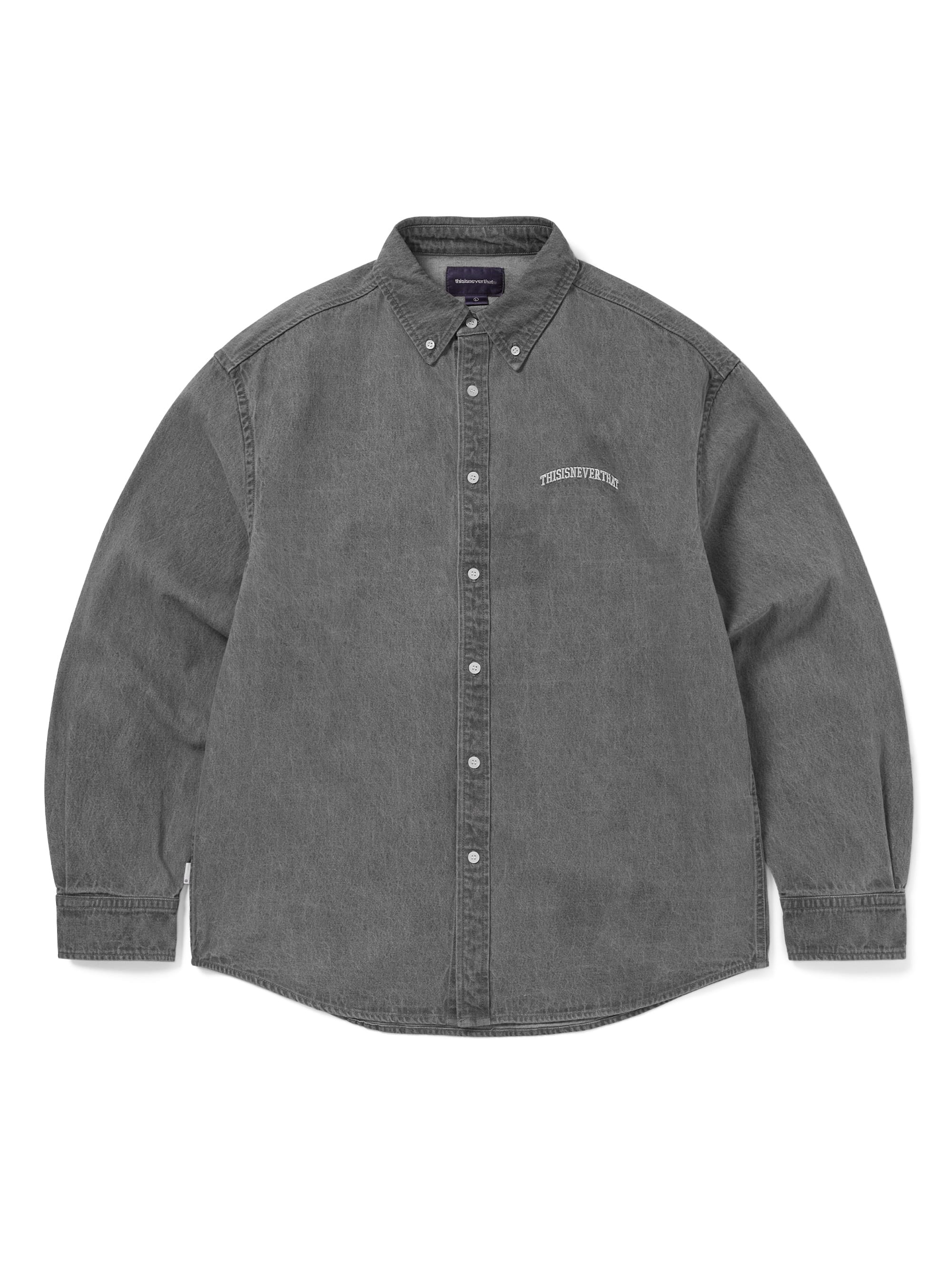 thisisneverthat - Washed Denim Shirt (Grey) product image 1 | TRAB K-Fashion Australia