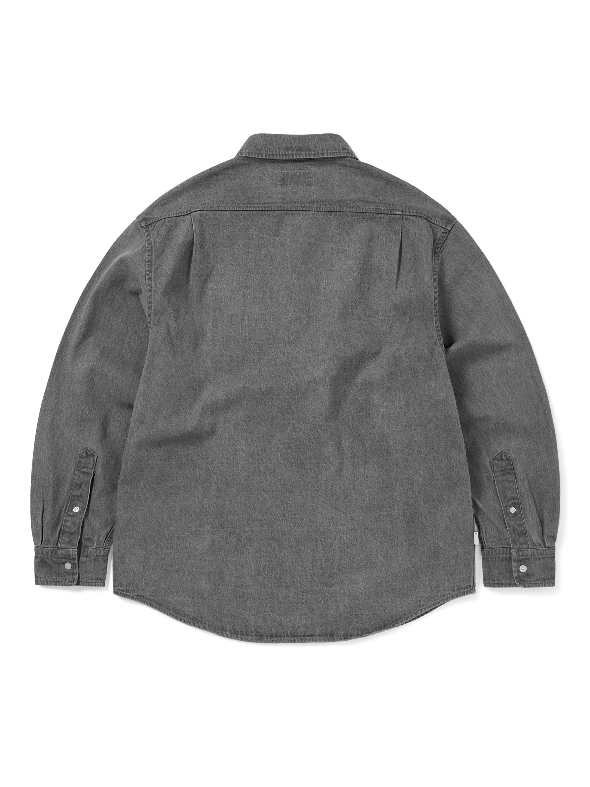thisisneverthat - Washed Denim Shirt (Grey) product image 3 | TRAB K-Fashion Australia