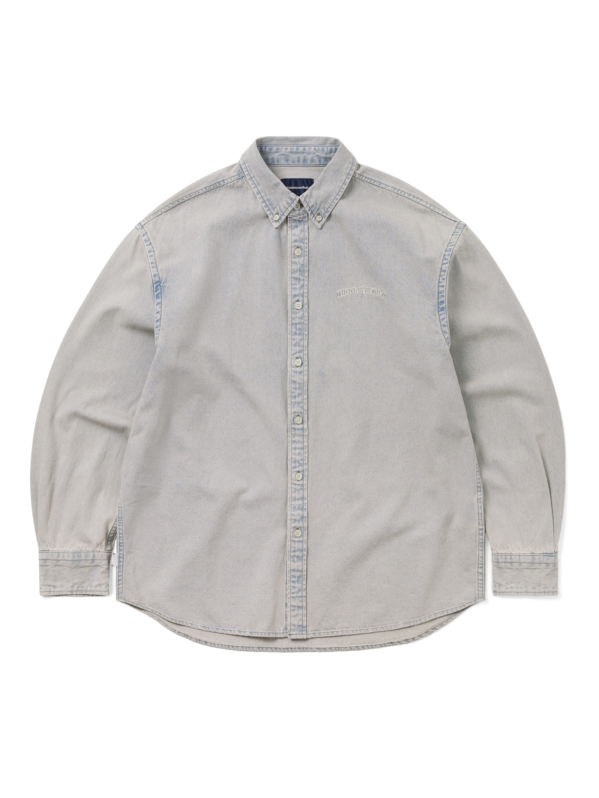 thisisneverthat - Washed Denim Shirt (Lavender) product image 1 | TRAB K-Fashion Australia