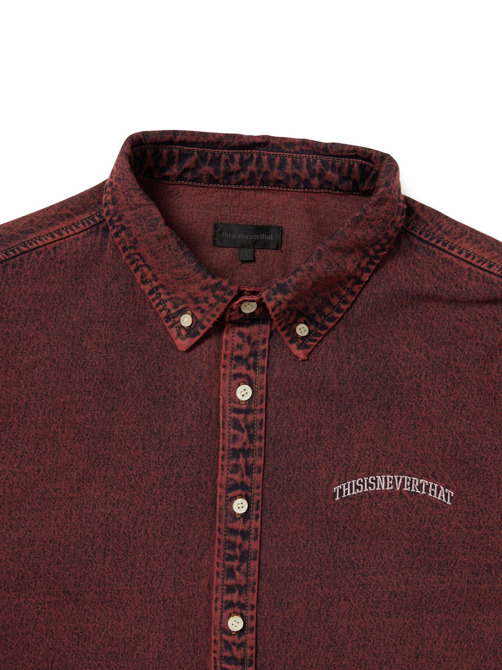 thisisneverthat - Washed Denim Shirt (Red) product image 2 | TRAB K-Fashion Australia