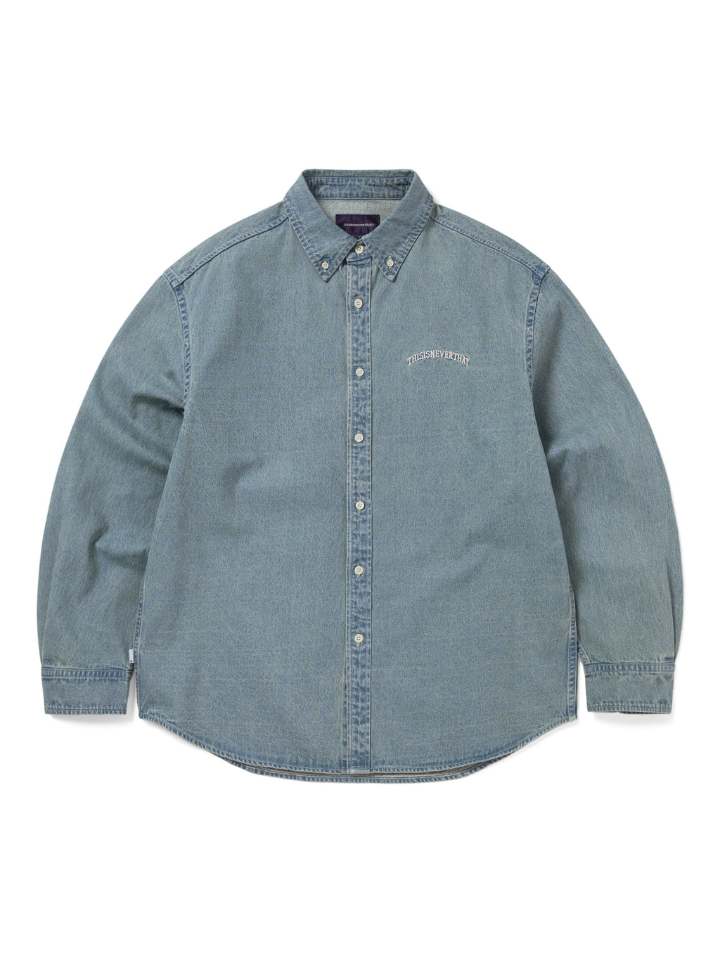 thisisneverthat - Washed Denim Shirt (Dusty Blue) product image 1 | TRAB K-Fashion Australia