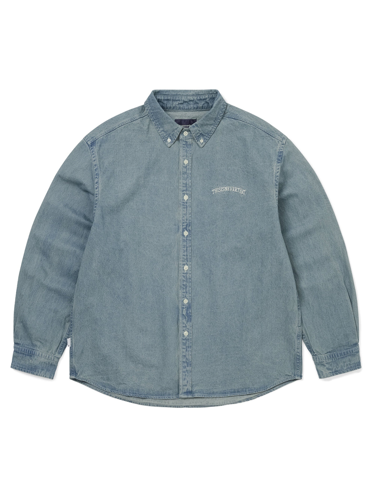 thisisneverthat - Washed Denim Shirt (Washed Blue) product image 1 | TRAB K-Fashion Australia