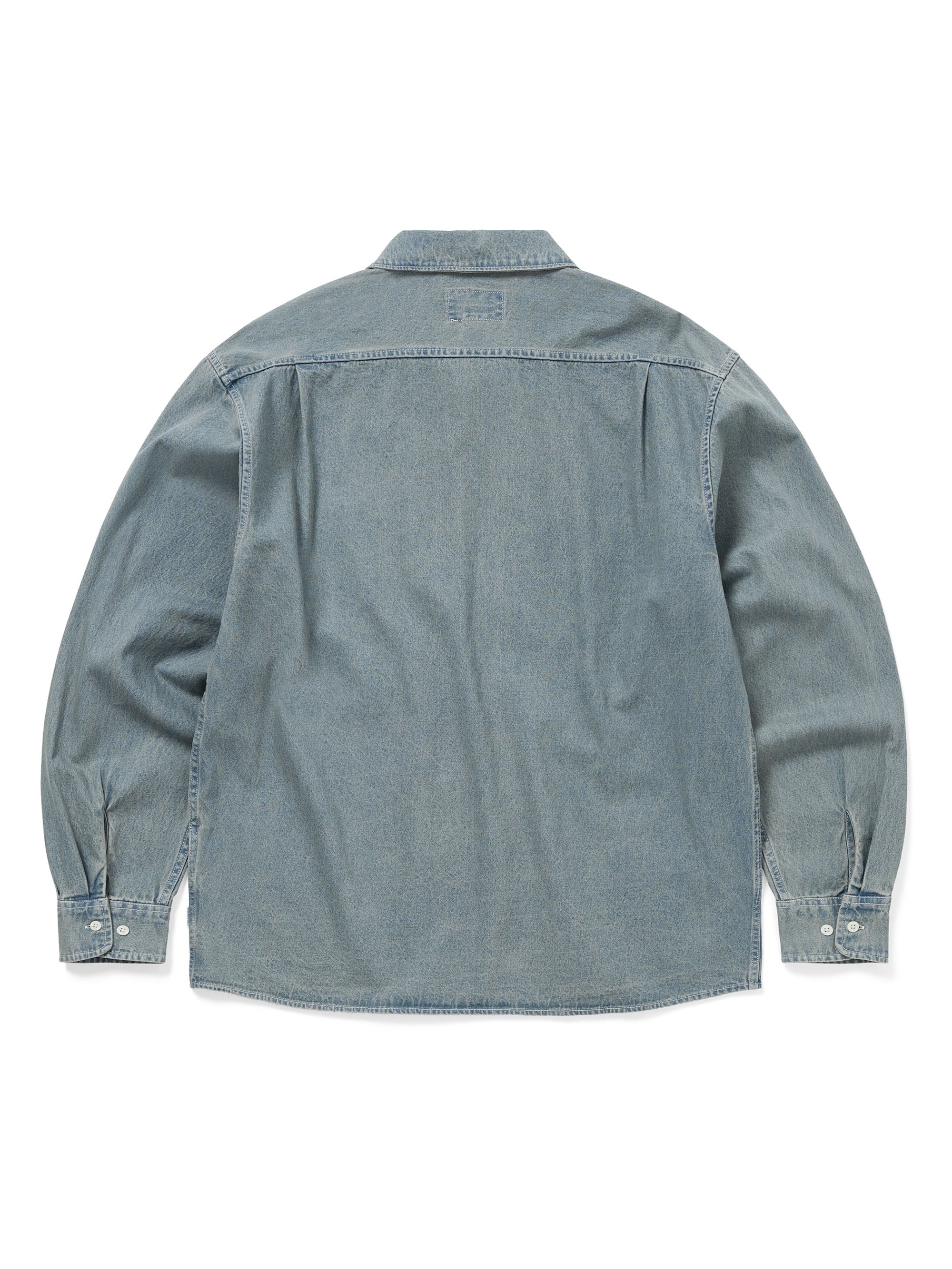 thisisneverthat - Washed Denim Zip Shirt (Blue) product image 3 | TRAB K-Fashion Australia