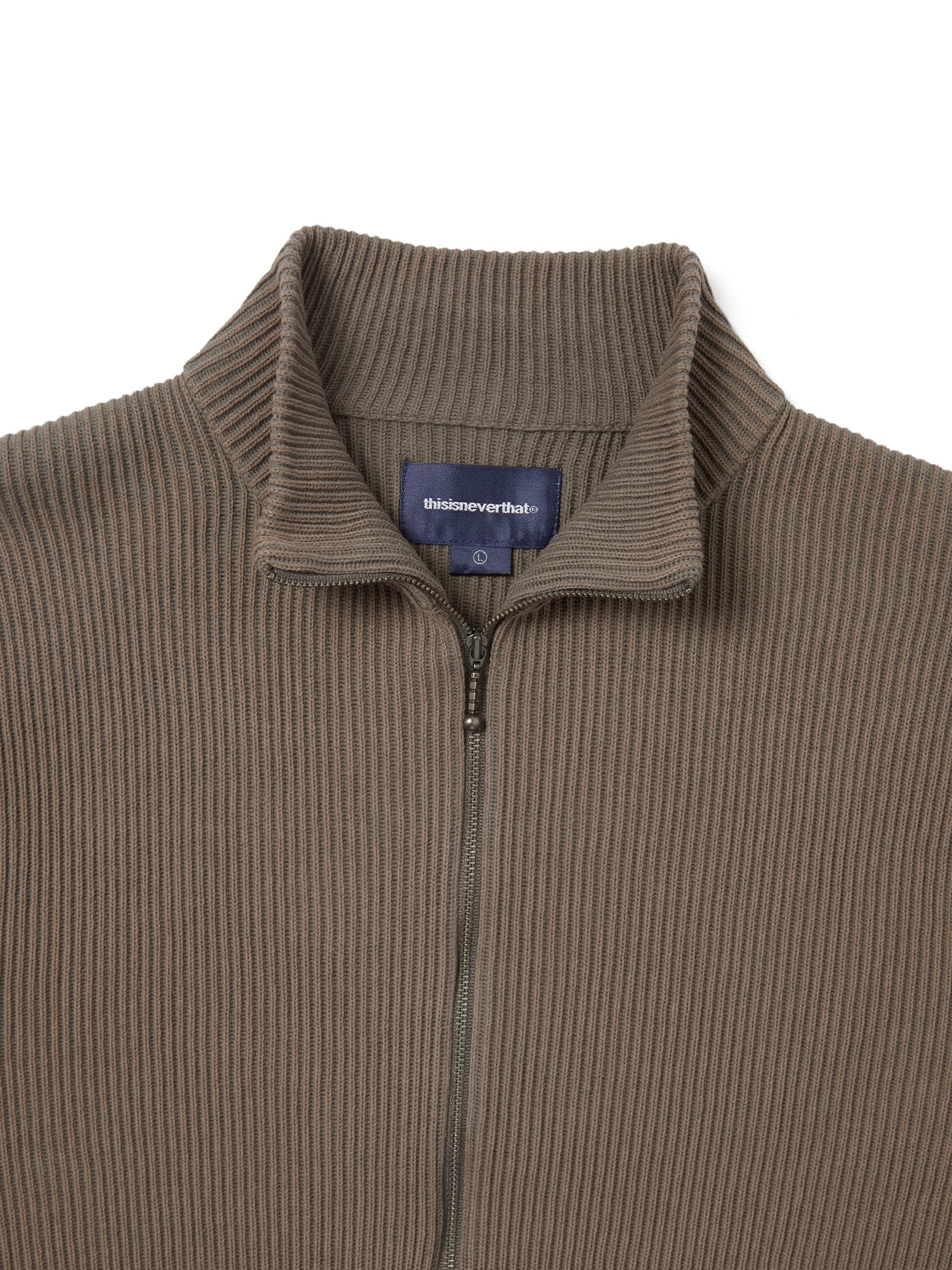 thisisneverthat - Washed Full Zip Cardigan (Grey) product image 2 | TRAB K-Fashion Australia