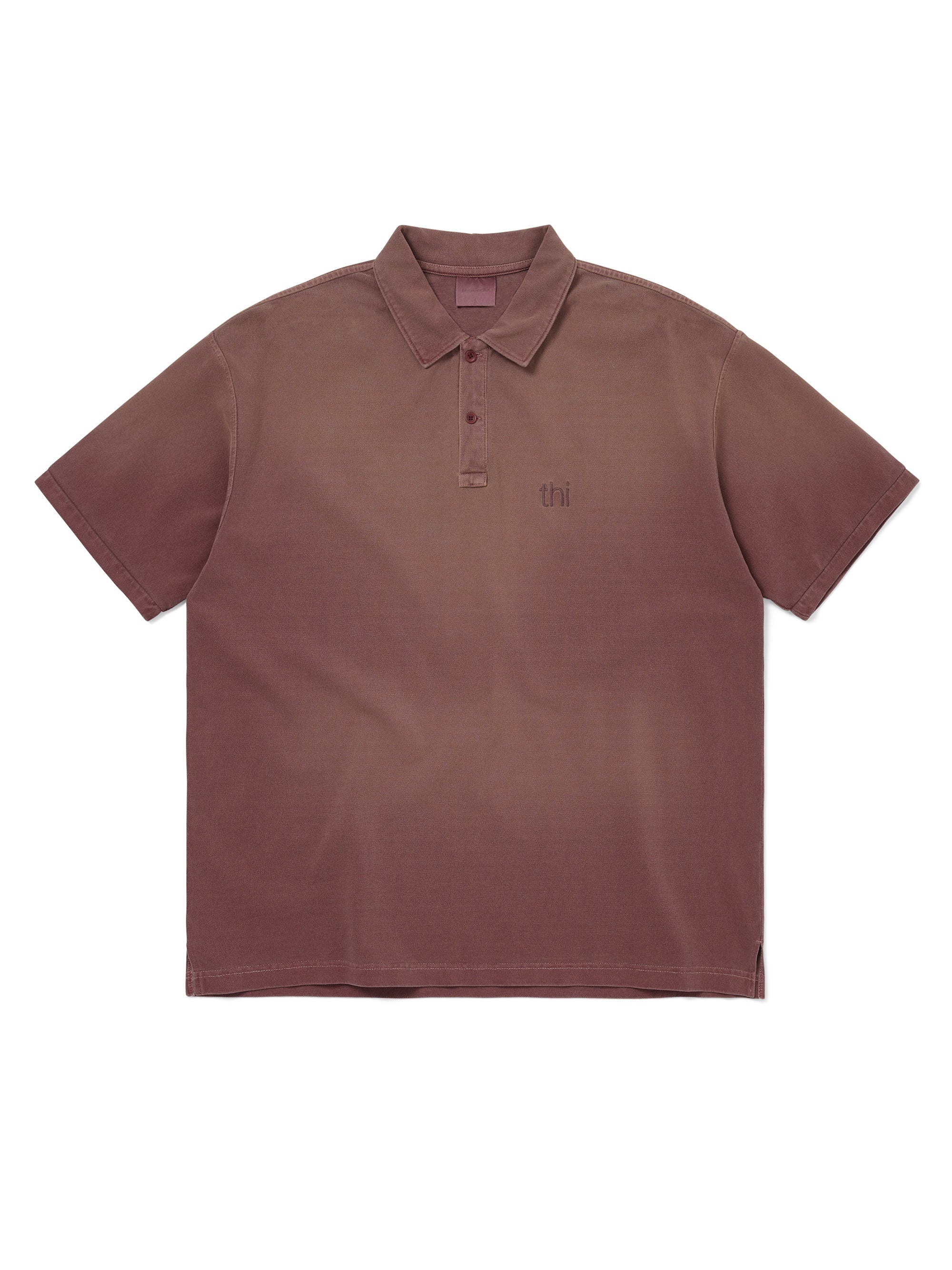 thisisneverthat - Washed Polo Shirt (Burgundy) product image 1 | TRAB K-Fashion Australia