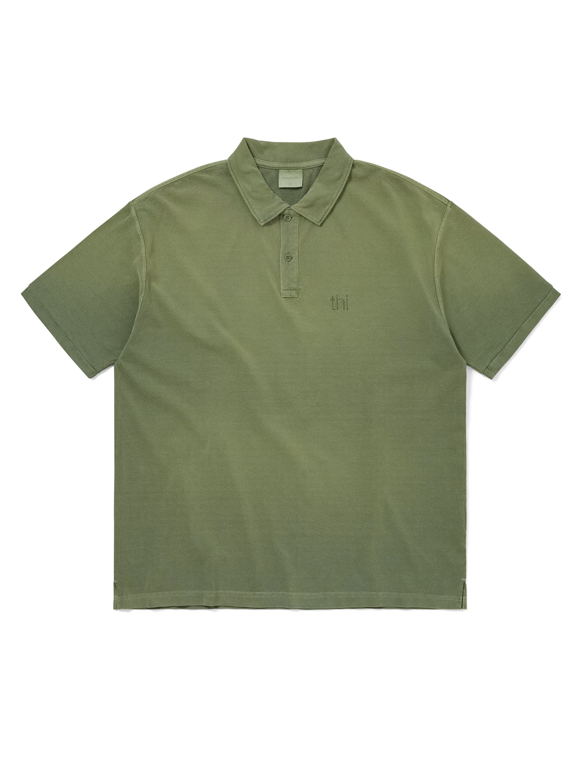 thisisneverthat - Washed Polo Shirt (Olive) product image 1 | TRAB K-Fashion Australia