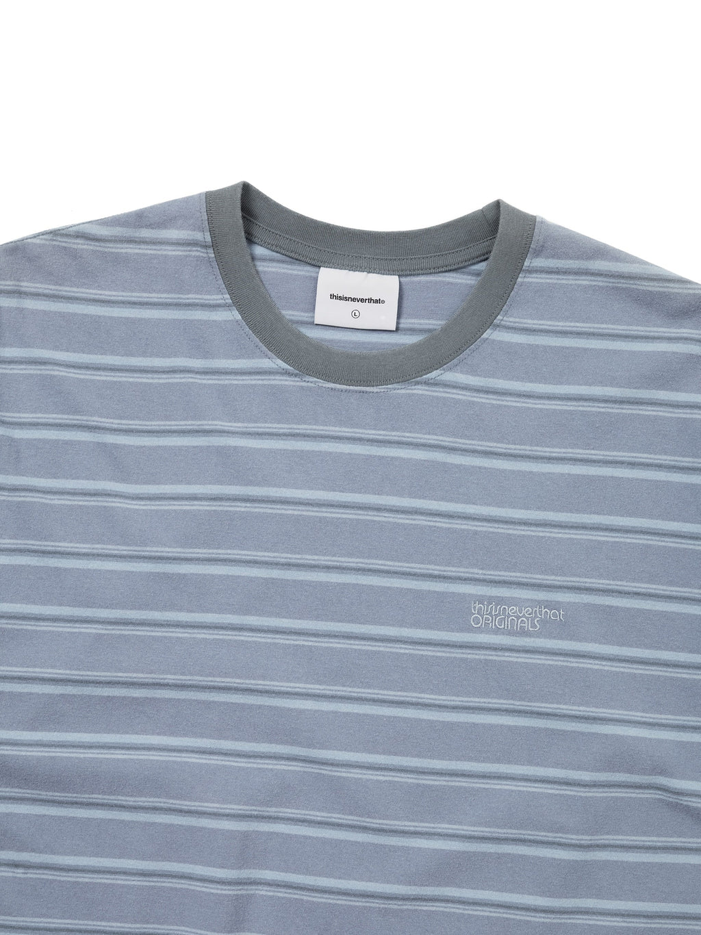 thisisneverthat - Washed Striped Tee (Blue) product image 2 | TRAB K-Fashion Australia