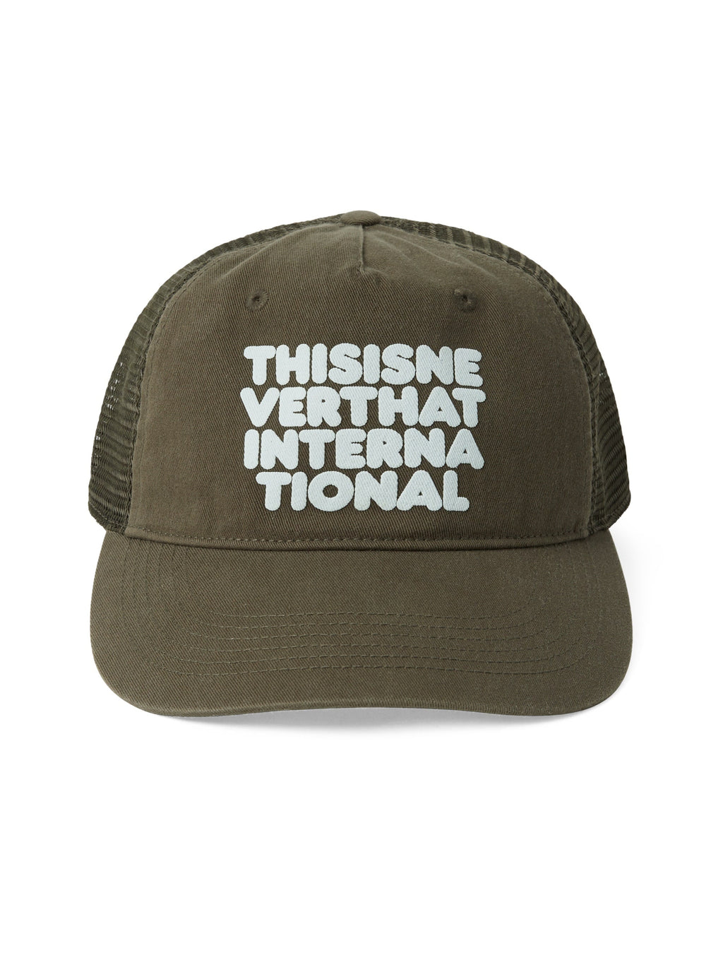 thisisneverthat - Washed Trucker Cap (Olive) product image 2 | TRAB K-Fashion Australia