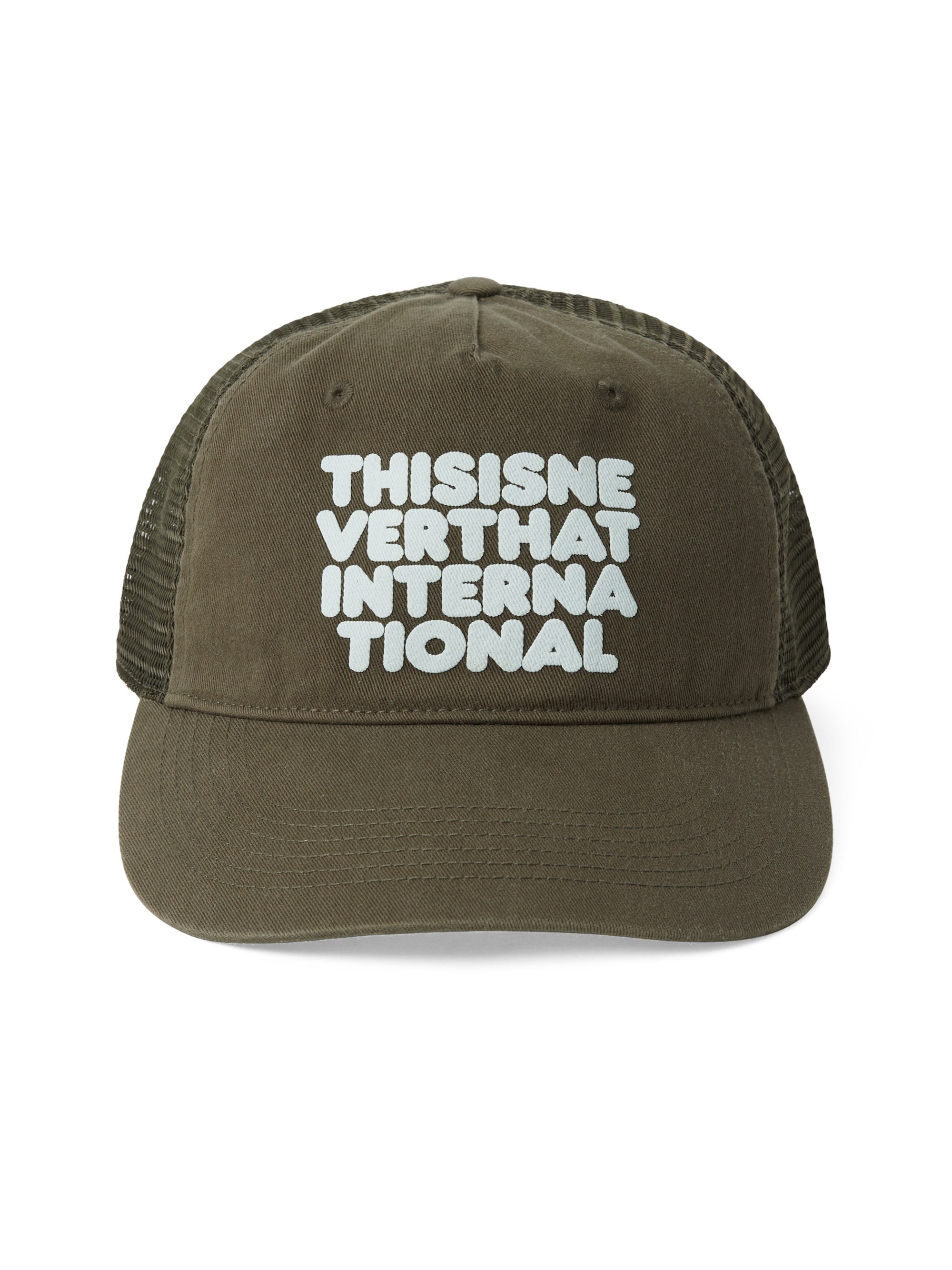 thisisneverthat - Washed Trucker Cap (Olive) product image 2 | TRAB K-Fashion Australia