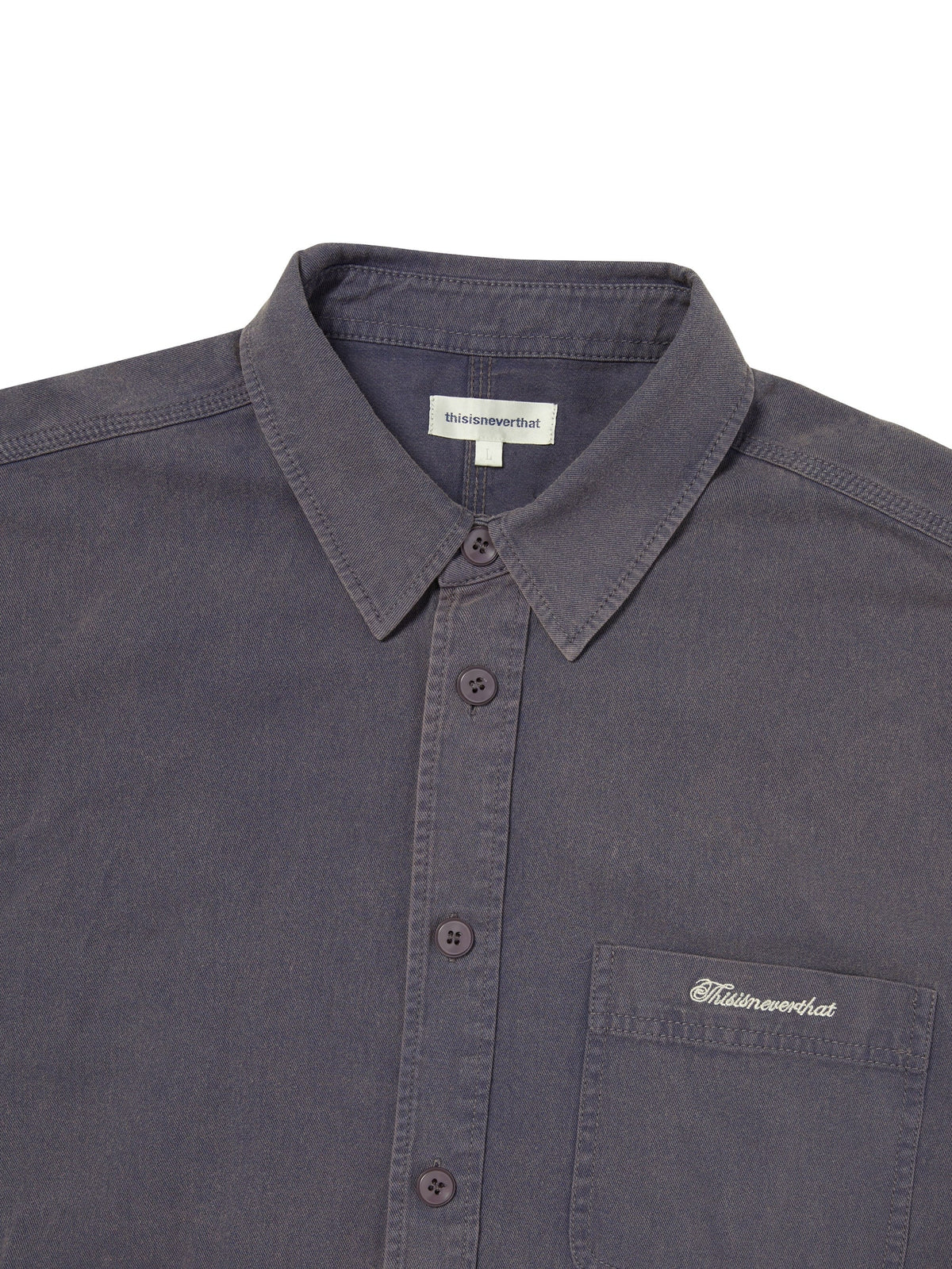 thisisneverthat - Washed Twill Shirt (Navy) product image 2 | TRAB K-Fashion Australia