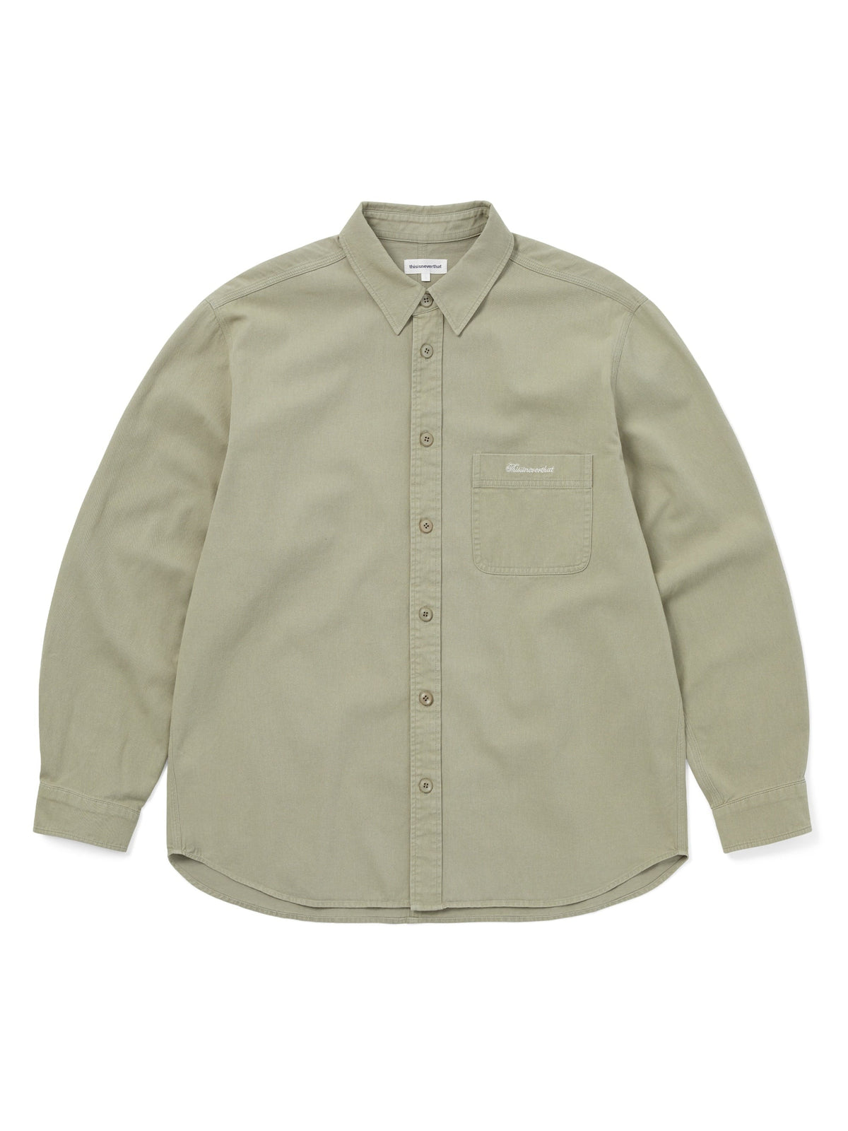thisisneverthat - Washed Twill Shirt (Stone) product image 1 | TRAB K-Fashion Australia