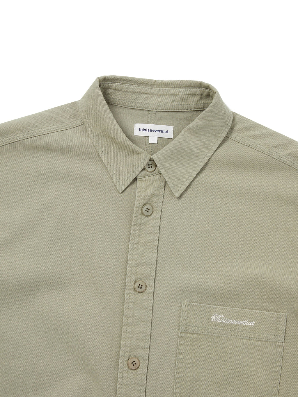 thisisneverthat - Washed Twill Shirt (Stone) product image 2 | TRAB K-Fashion Australia