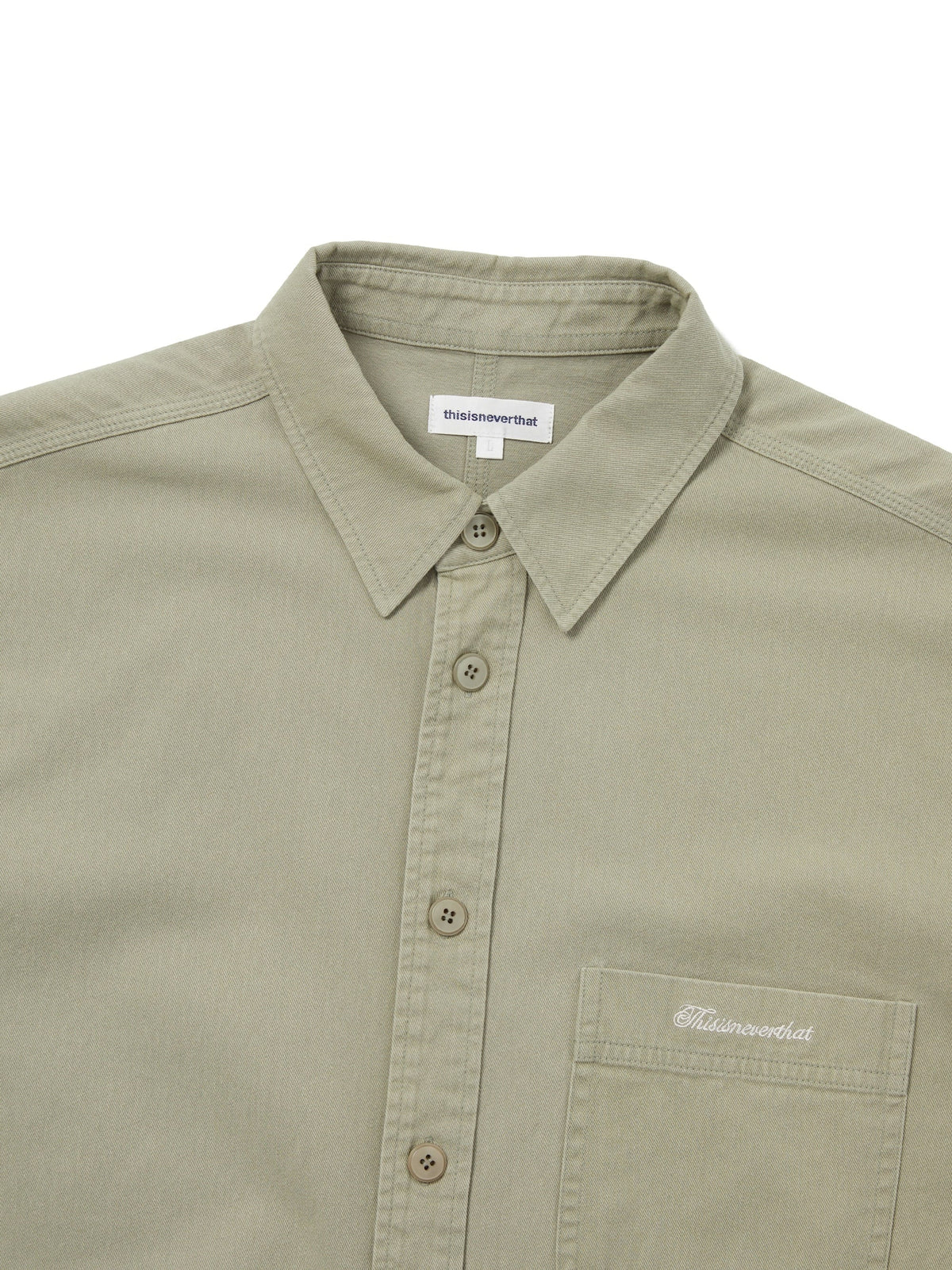 thisisneverthat - Washed Twill Shirt (Stone) product image 2 | TRAB K-Fashion Australia