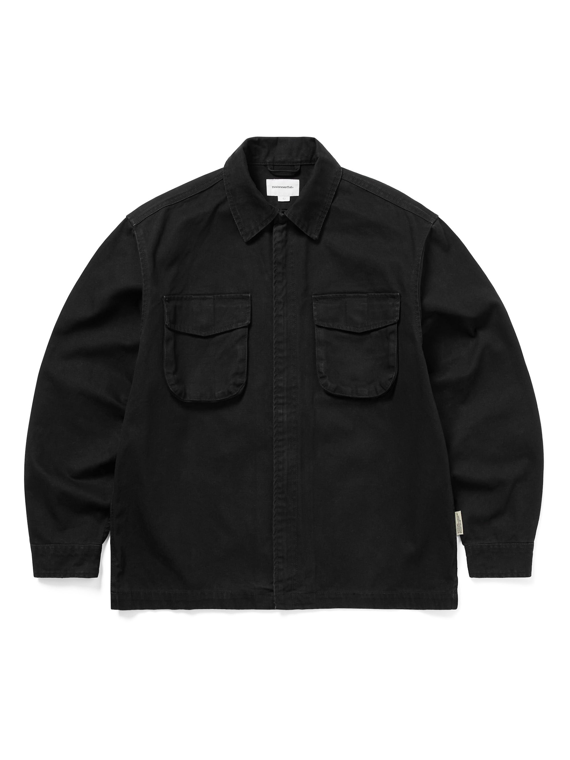 thisisneverthat - Washed Zip Shirt (Black) product image 1 | TRAB K-Fashion Australia