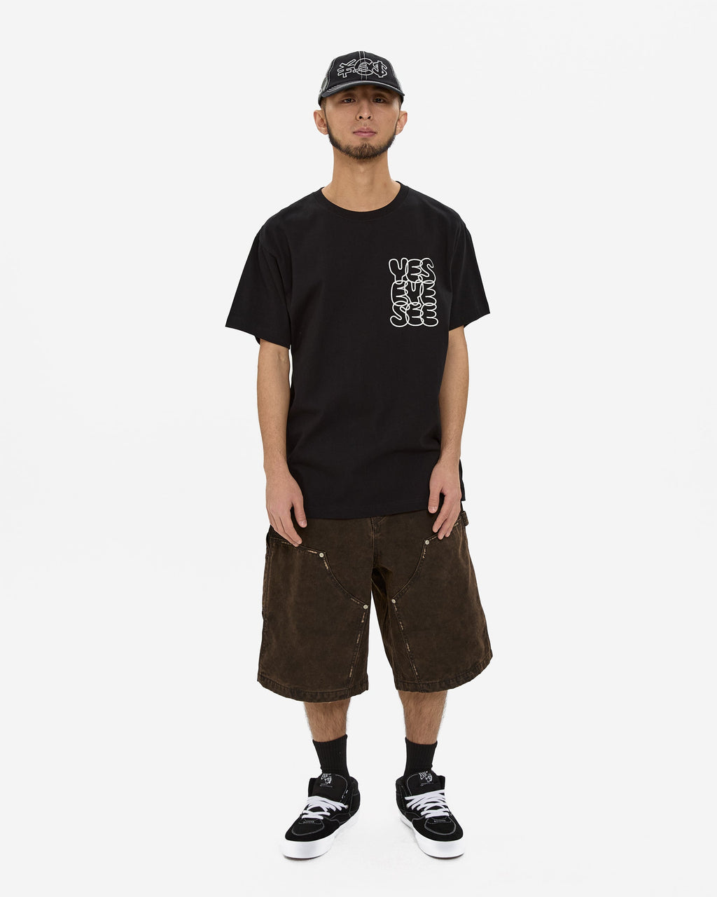 yeseyesee - Washed Canvas Carpenter Shorts (Brown) product image 10 | TRAB K-Fashion Australia