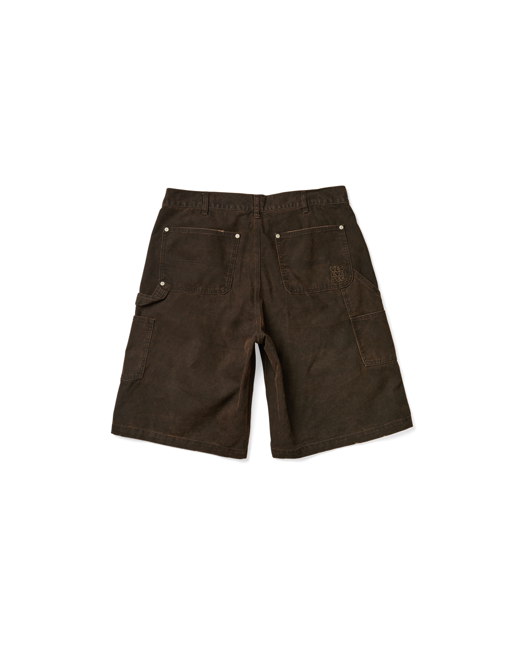 yeseyesee - Washed Canvas Carpenter Shorts (Brown) product image 2 | TRAB K-Fashion Australia